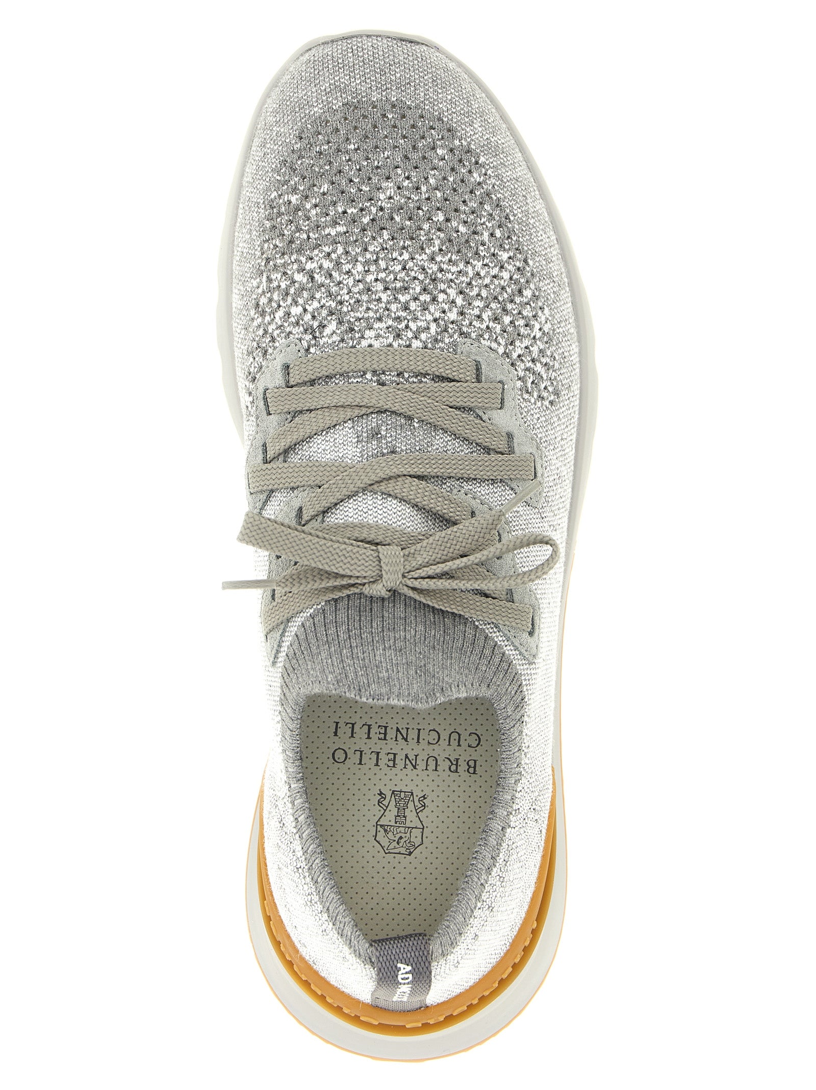 Gray Cotton Athletic Sneakers