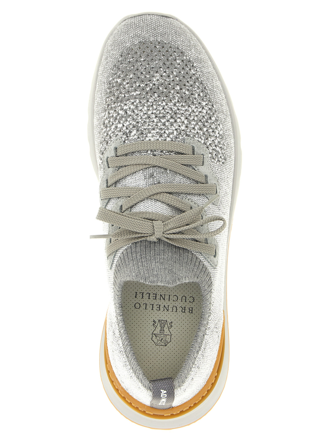 Gray Cotton Athletic Sneakers