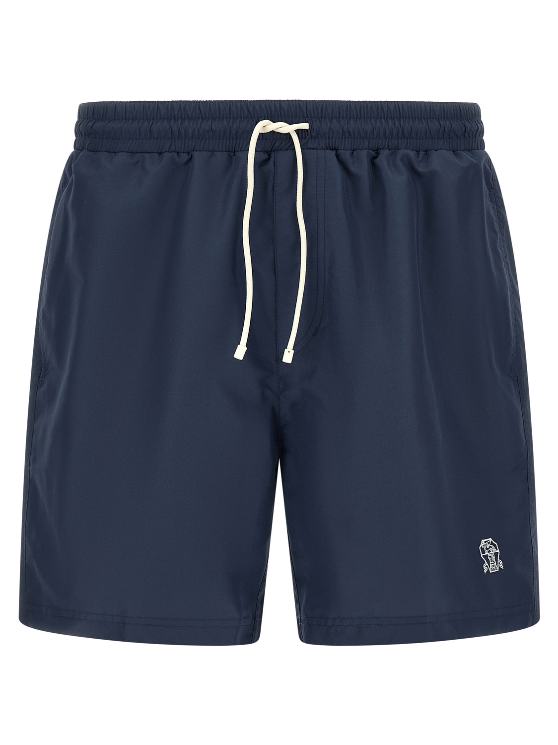 Blue Polyester Swim Shorts