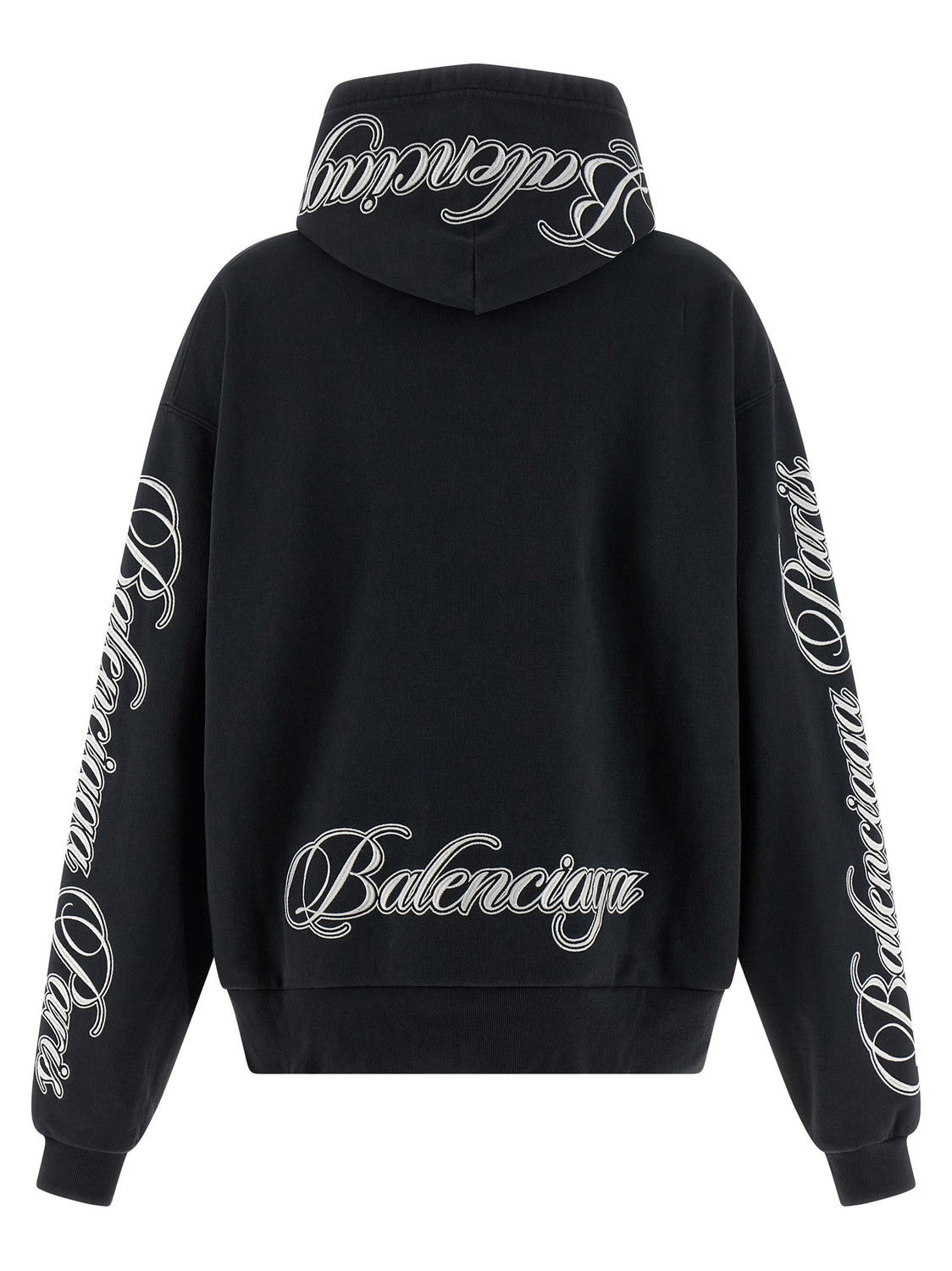 Black Cotton Hoodie