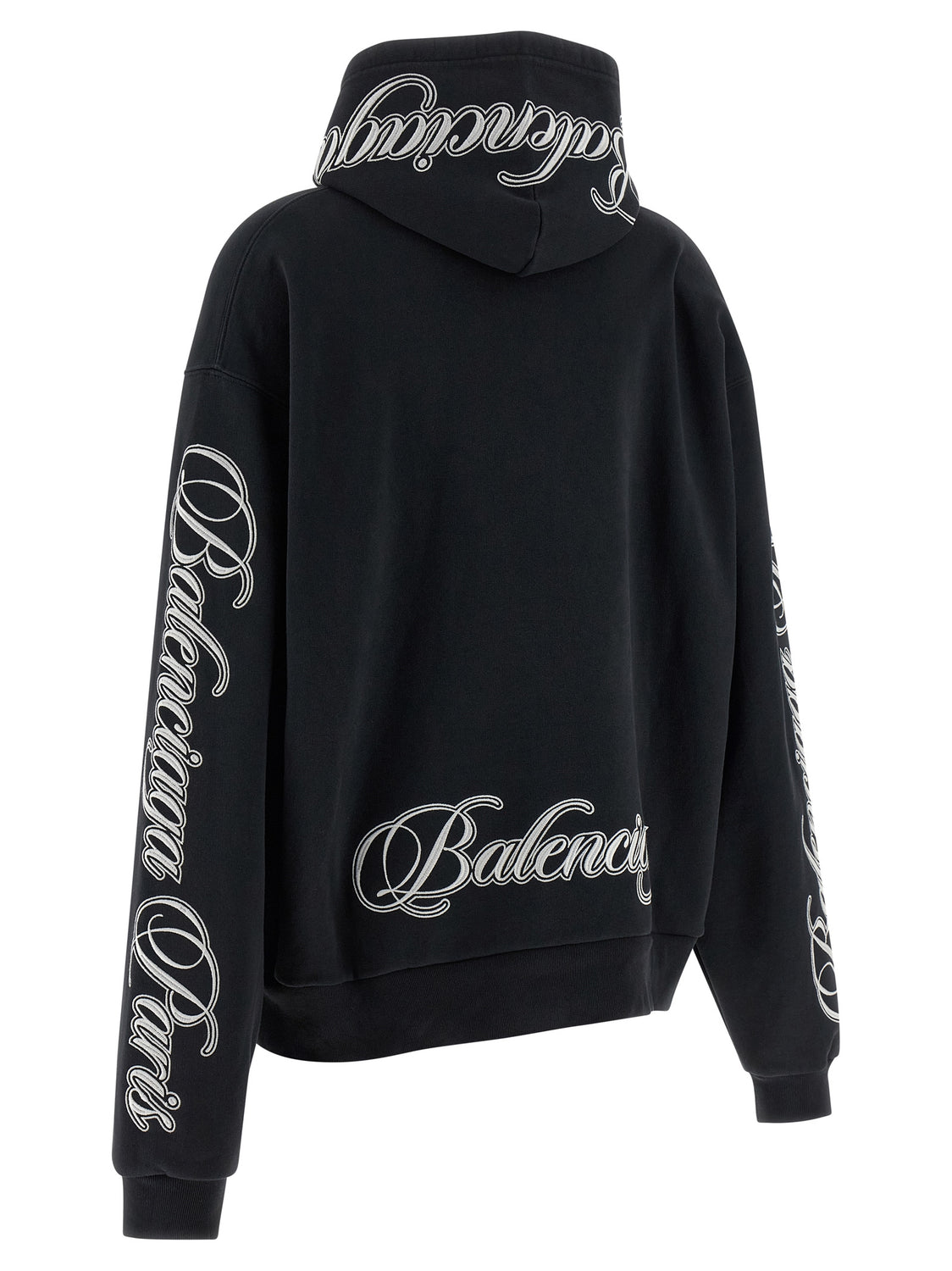 Black Cotton Hoodie