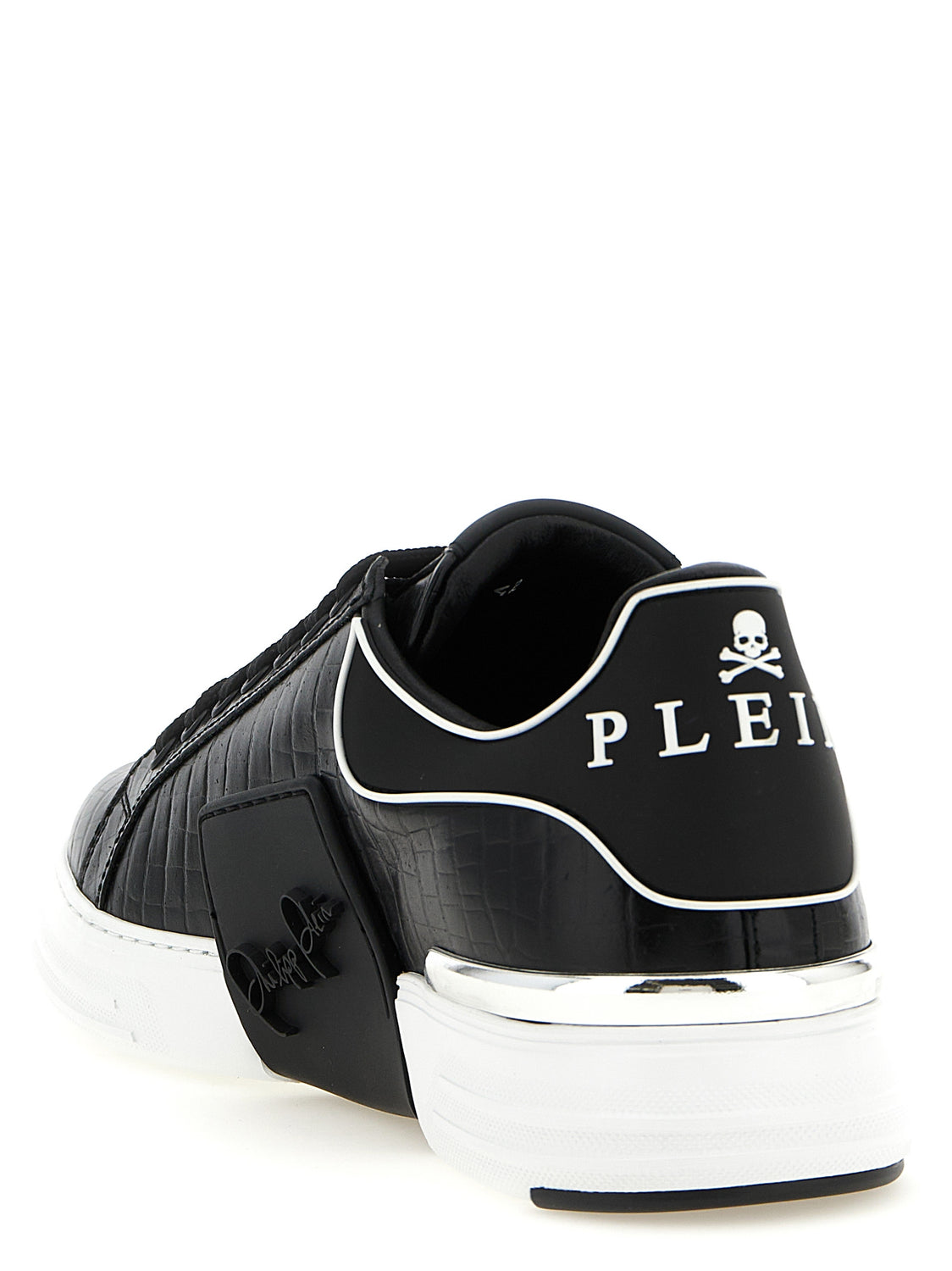 Black Cowhide Low Top Sneakers
