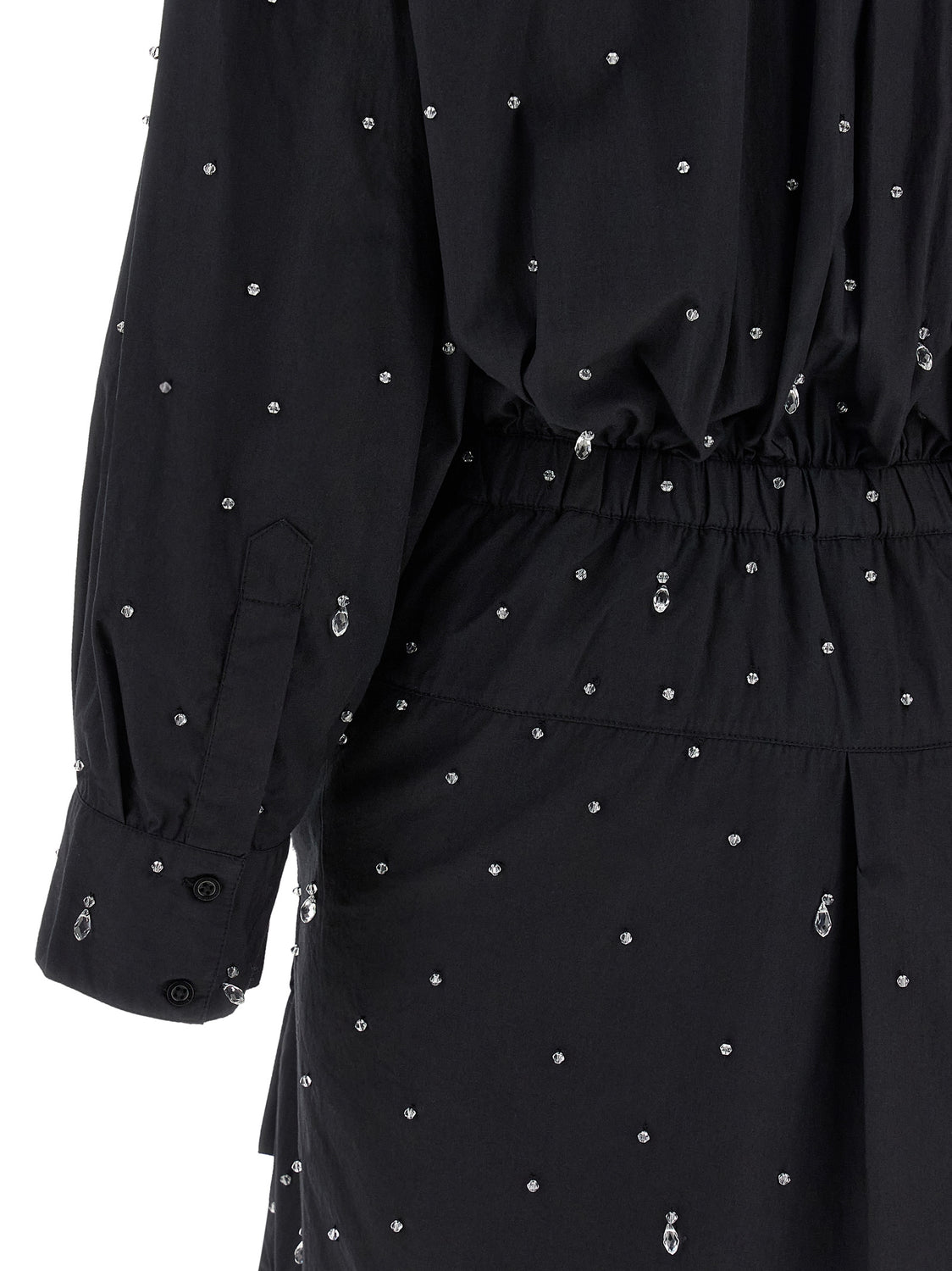 Black Cotton Short Dress