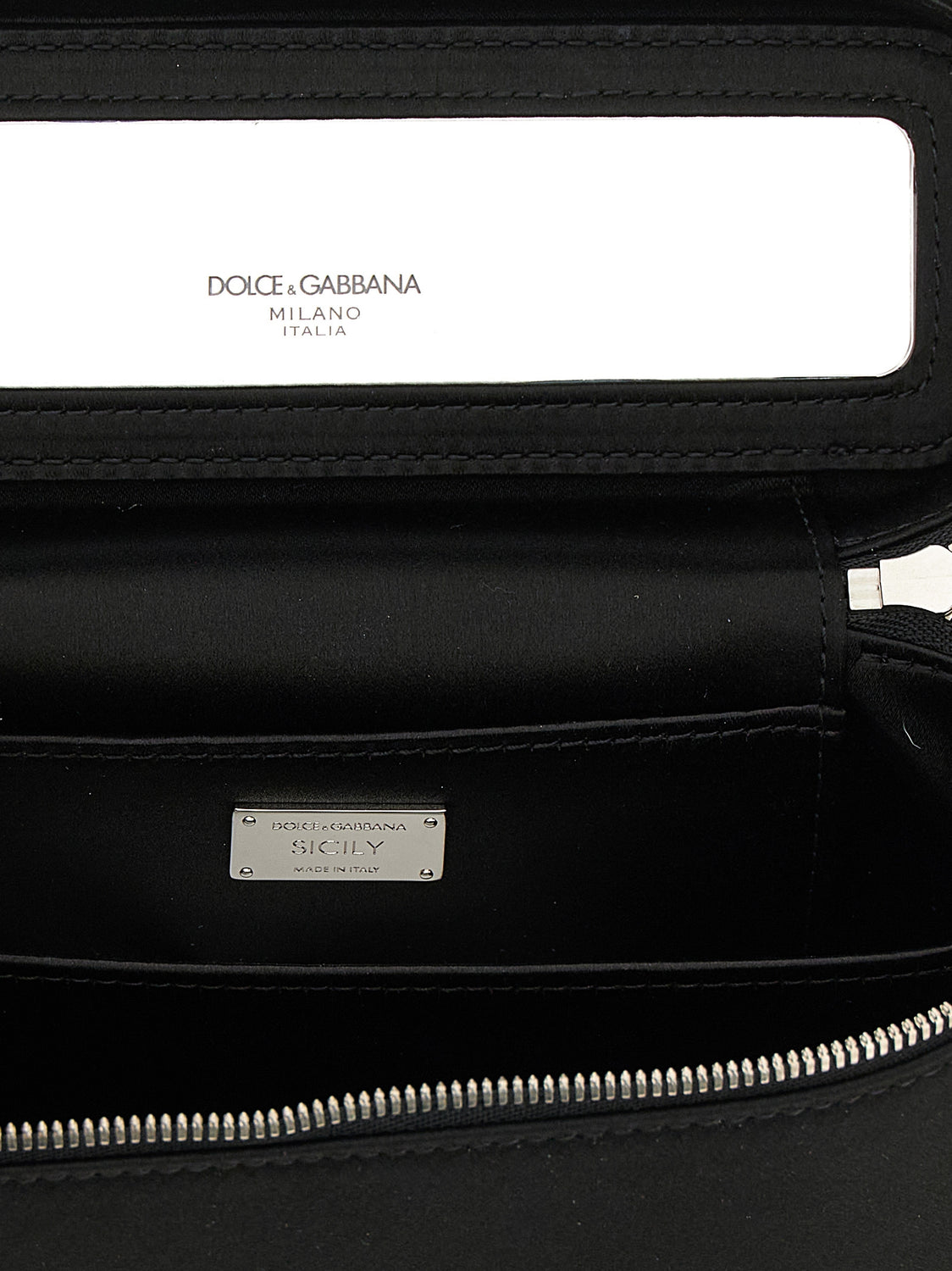 Black Viscose Crossbody Bag