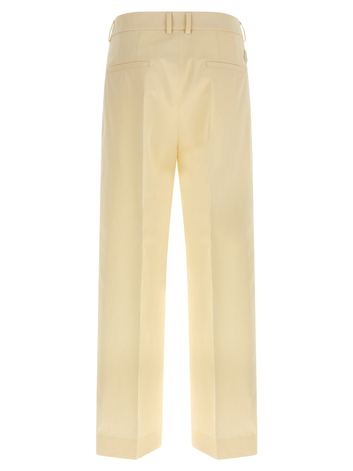 Beige Cotton Dress Pants