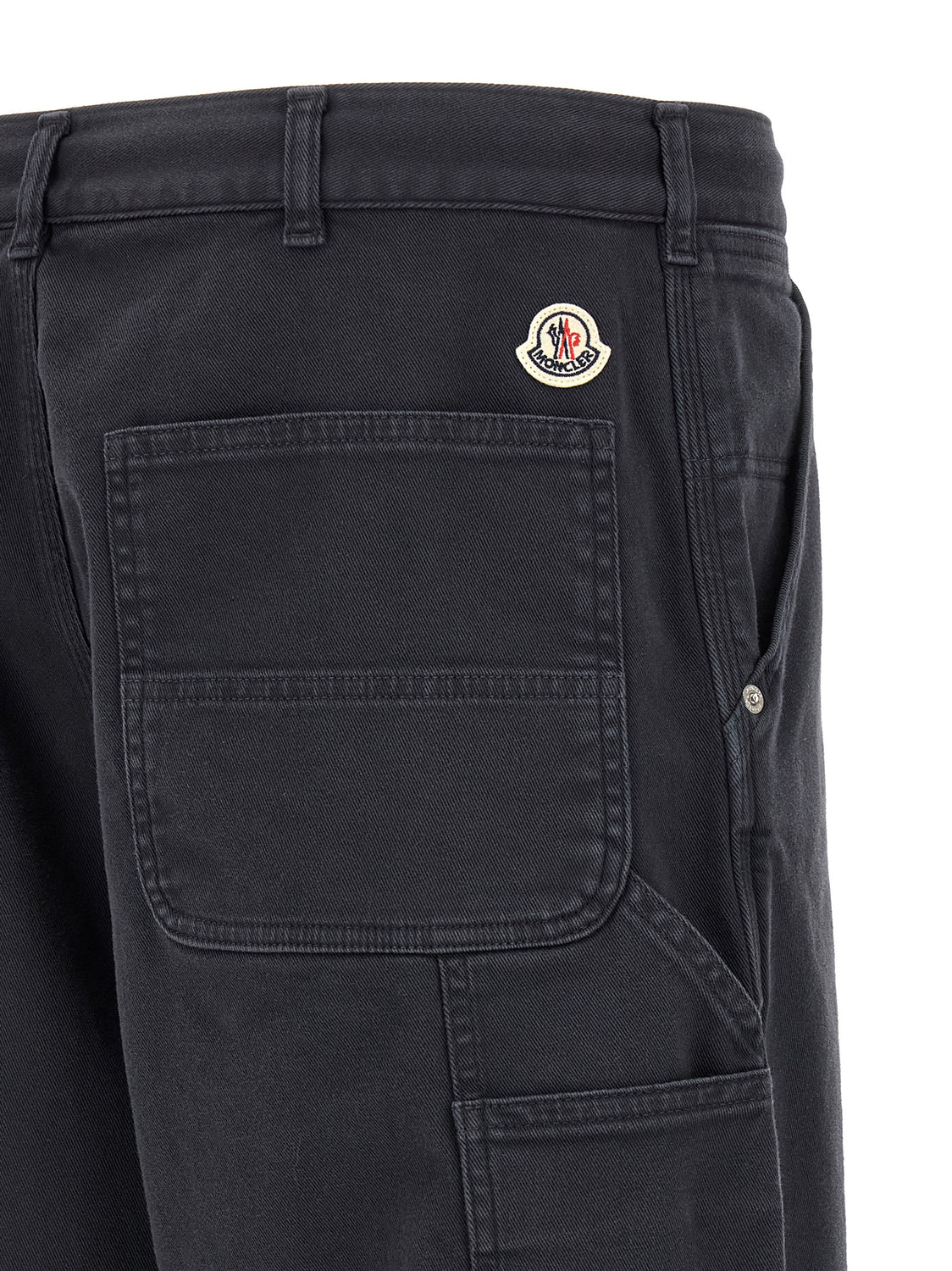 Blue Cotton Cargo Pants