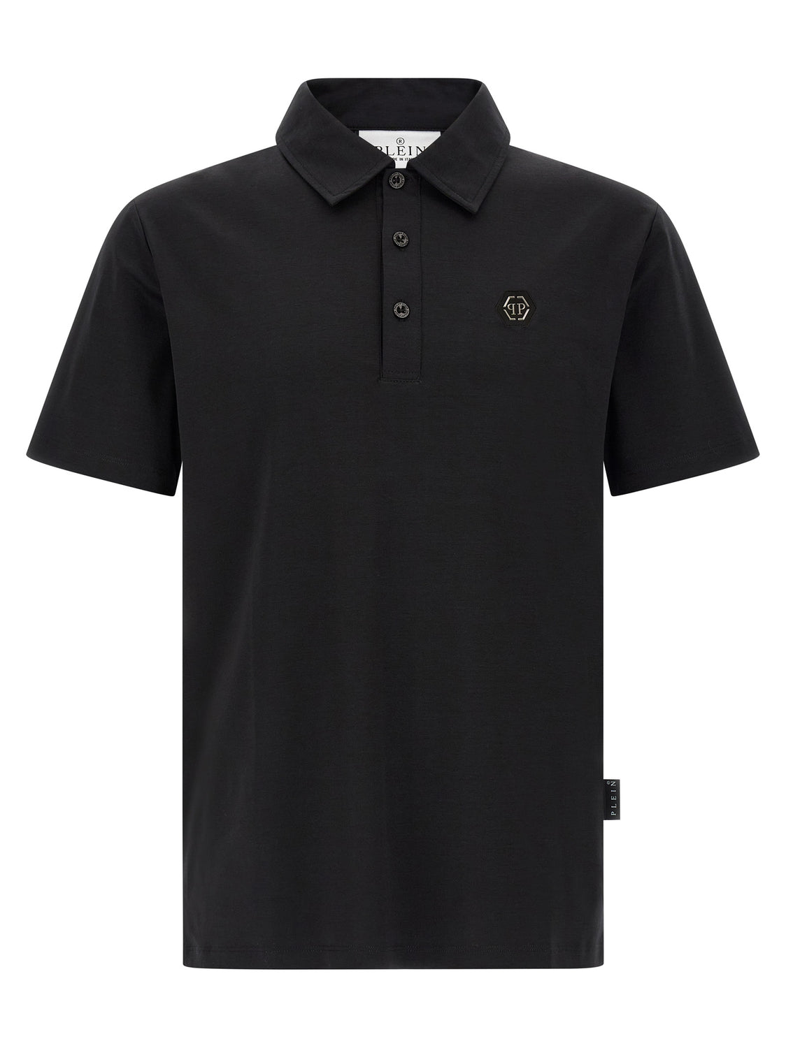 Black Cotton Polo Shirt