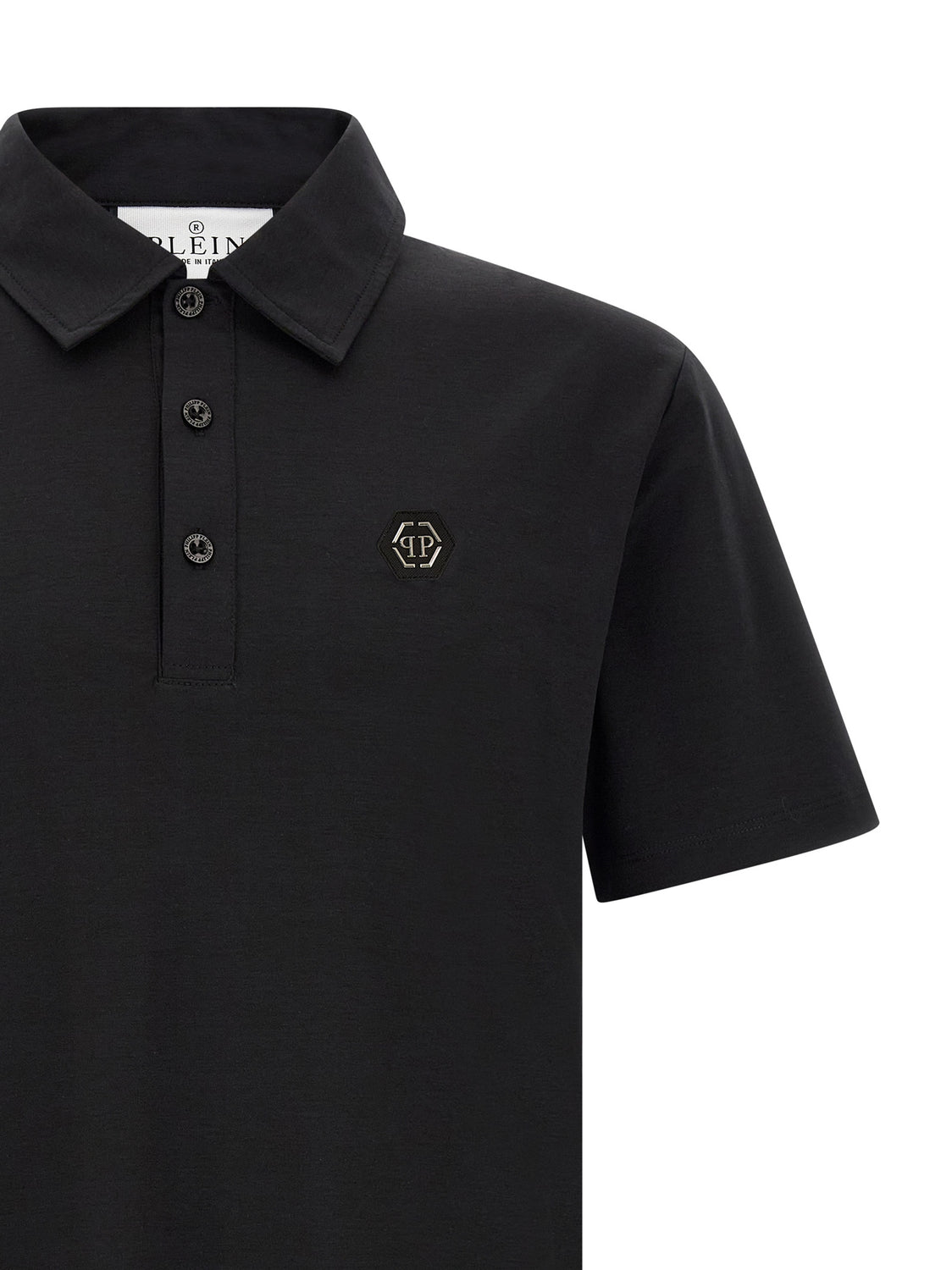 Black Cotton Polo Shirt