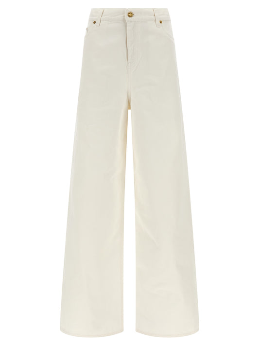 White Cotton Boyfriend Jeans