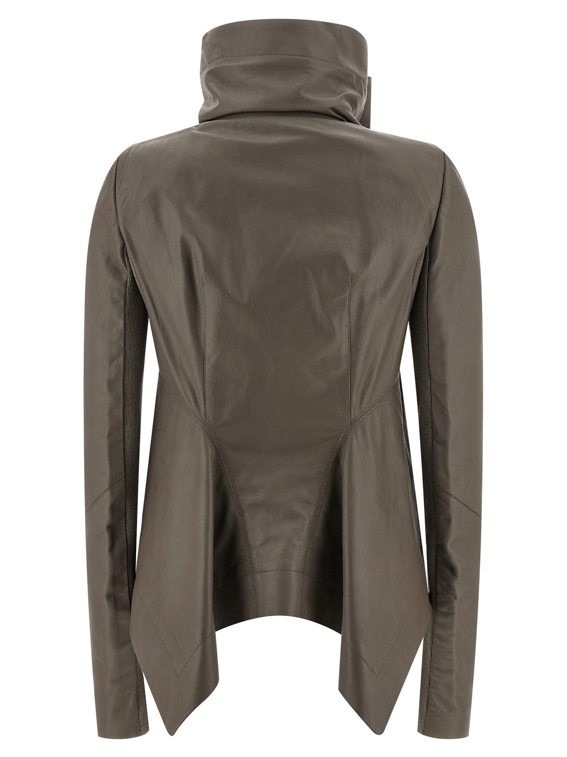Gray Lamb Leather Leather Jacket