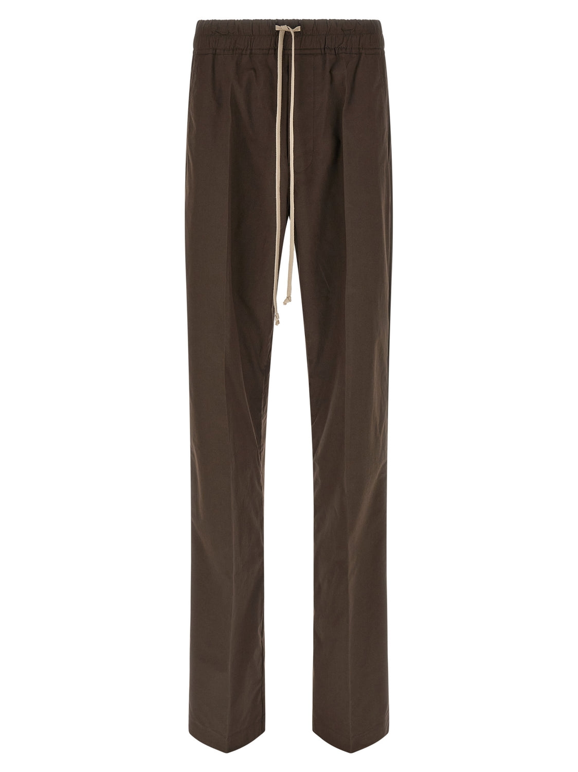 Brown Cotton Casual Pants