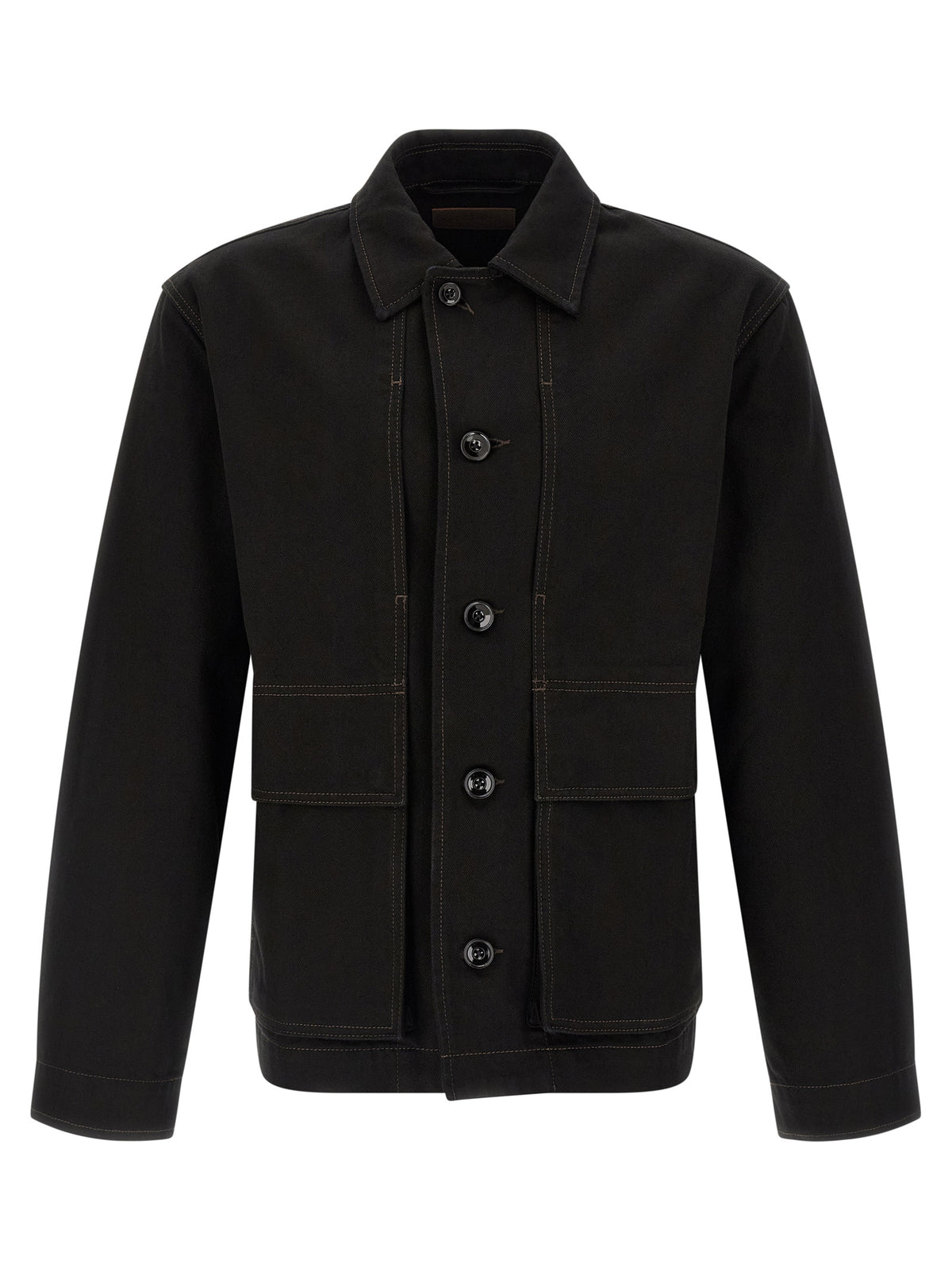 Black Cotton Denim Jacket