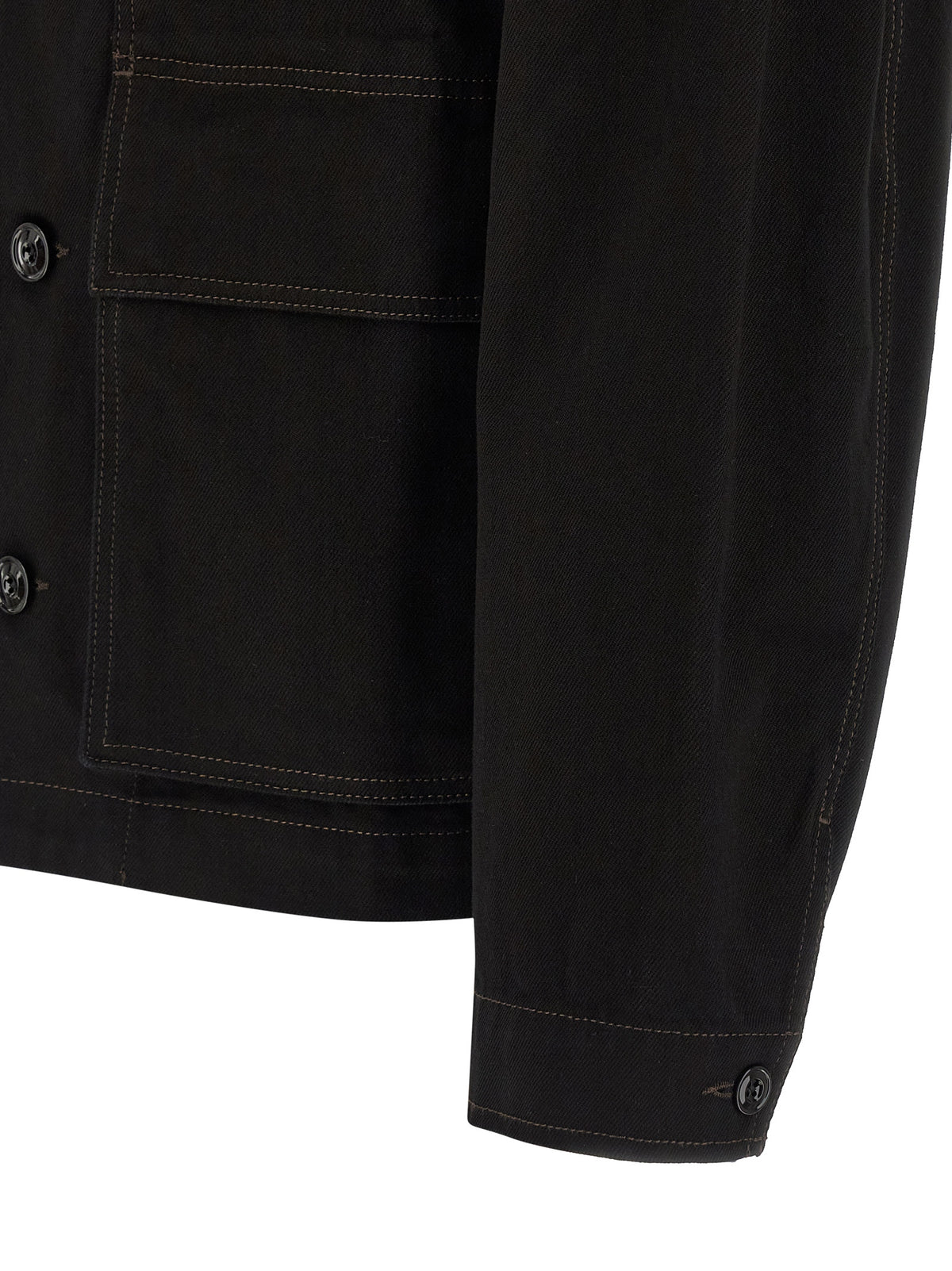 Black Cotton Denim Jacket