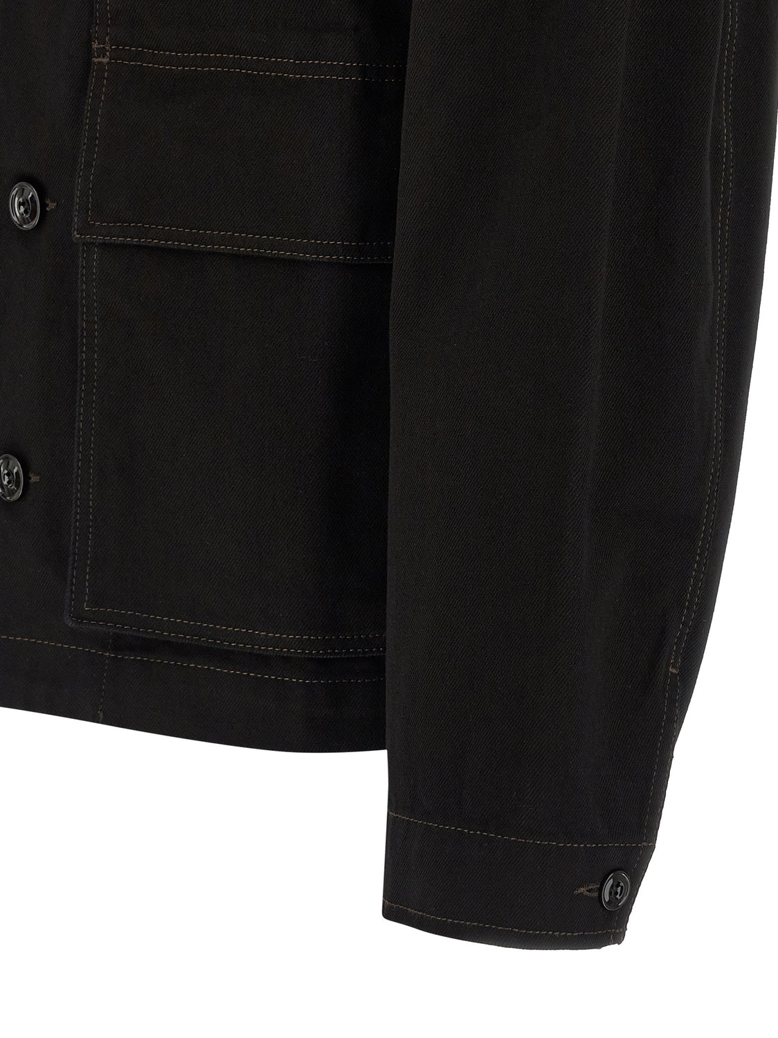 Black Cotton Denim Jacket