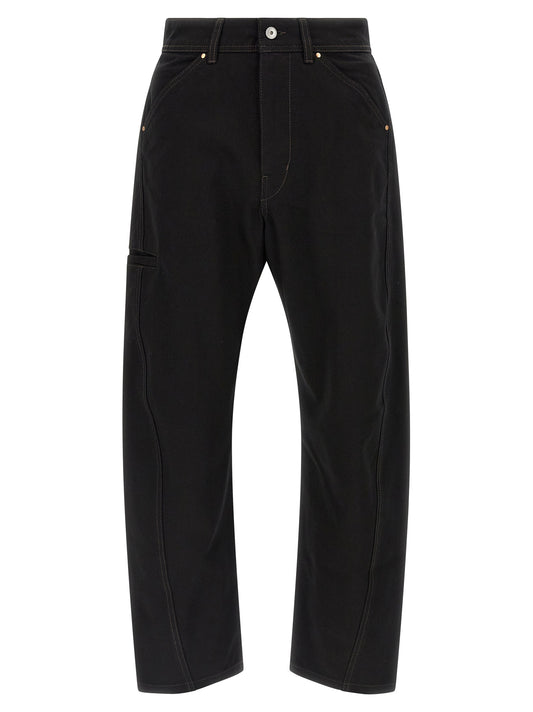 Black Cotton Relaxed Fit Jeans