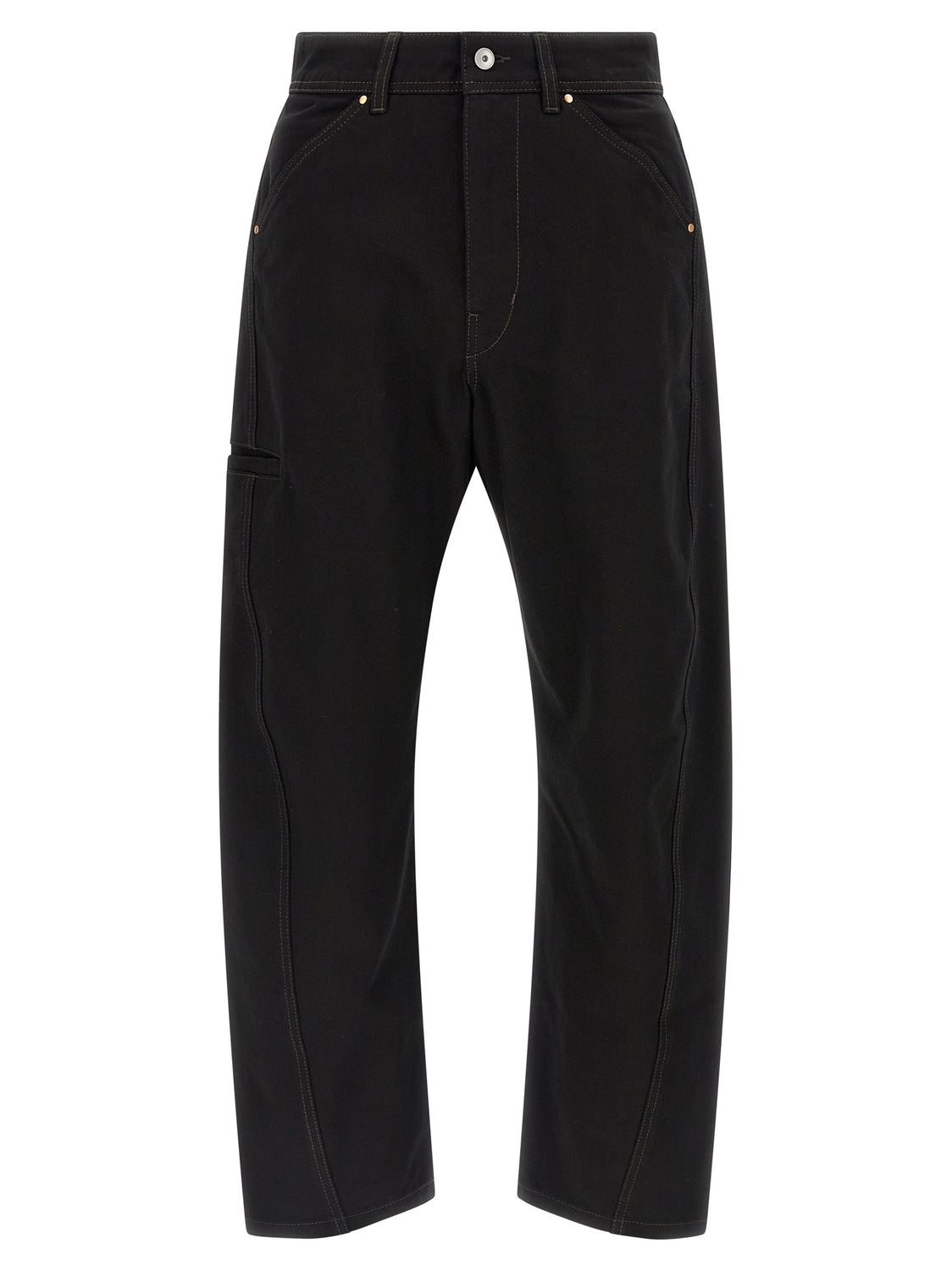 Black Cotton Relaxed Fit Jeans
