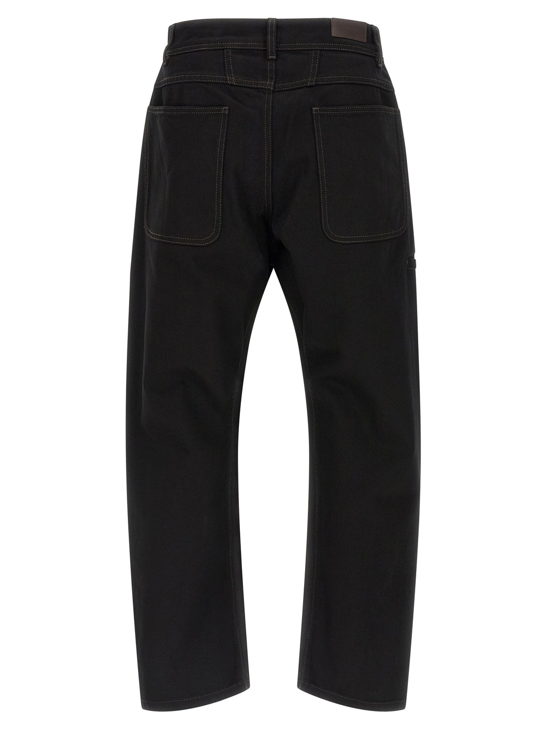 Black Cotton Relaxed Fit Jeans