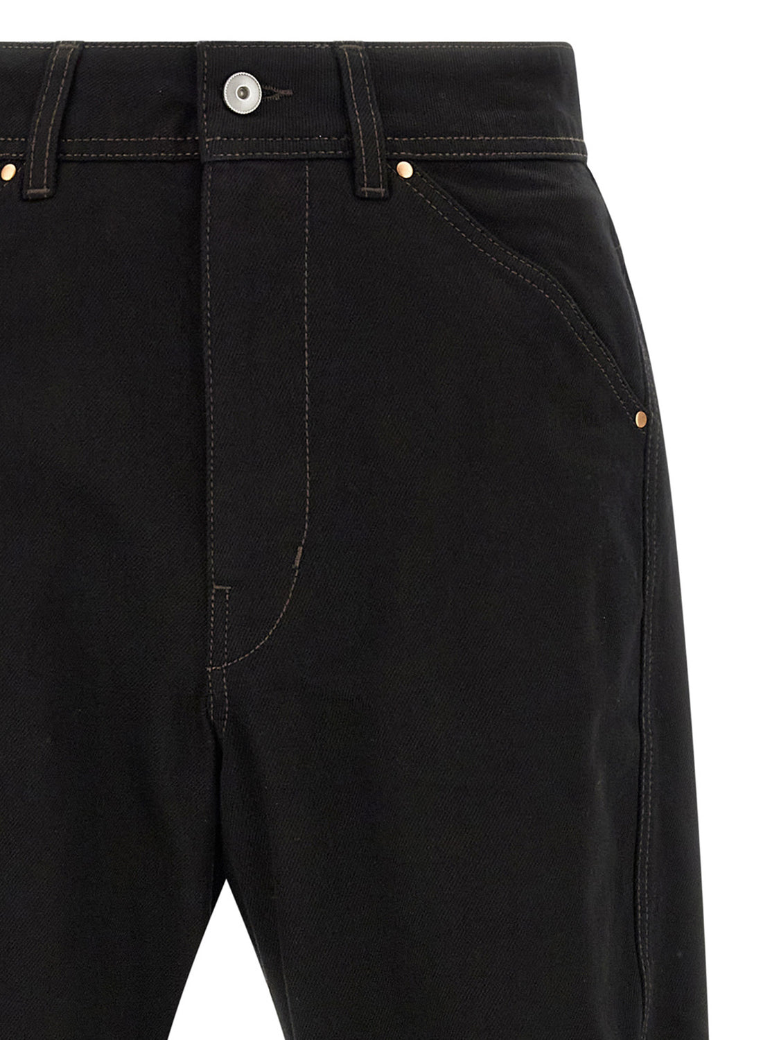 Black Cotton Relaxed Fit Jeans