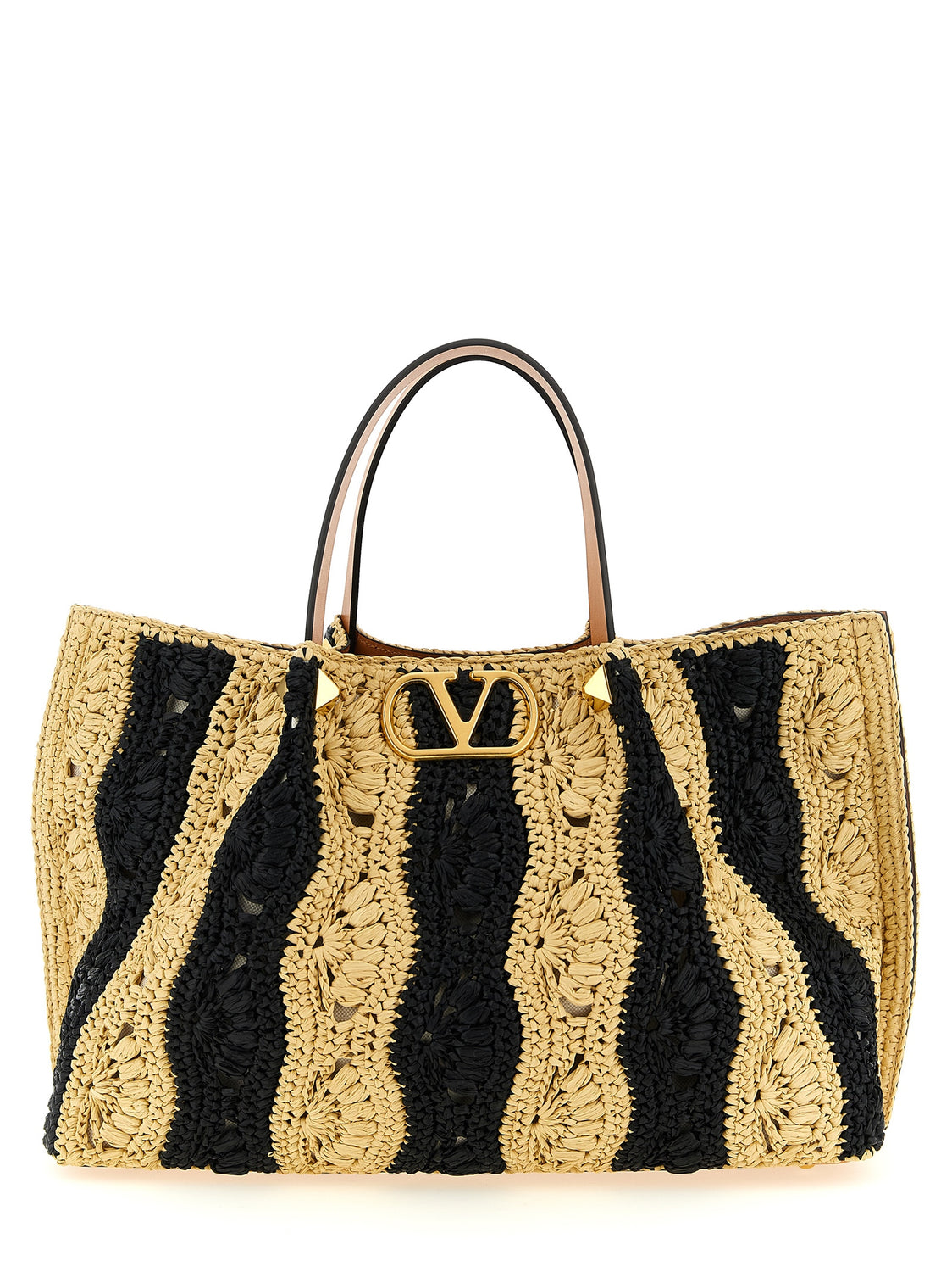Beige Viscose Handbag