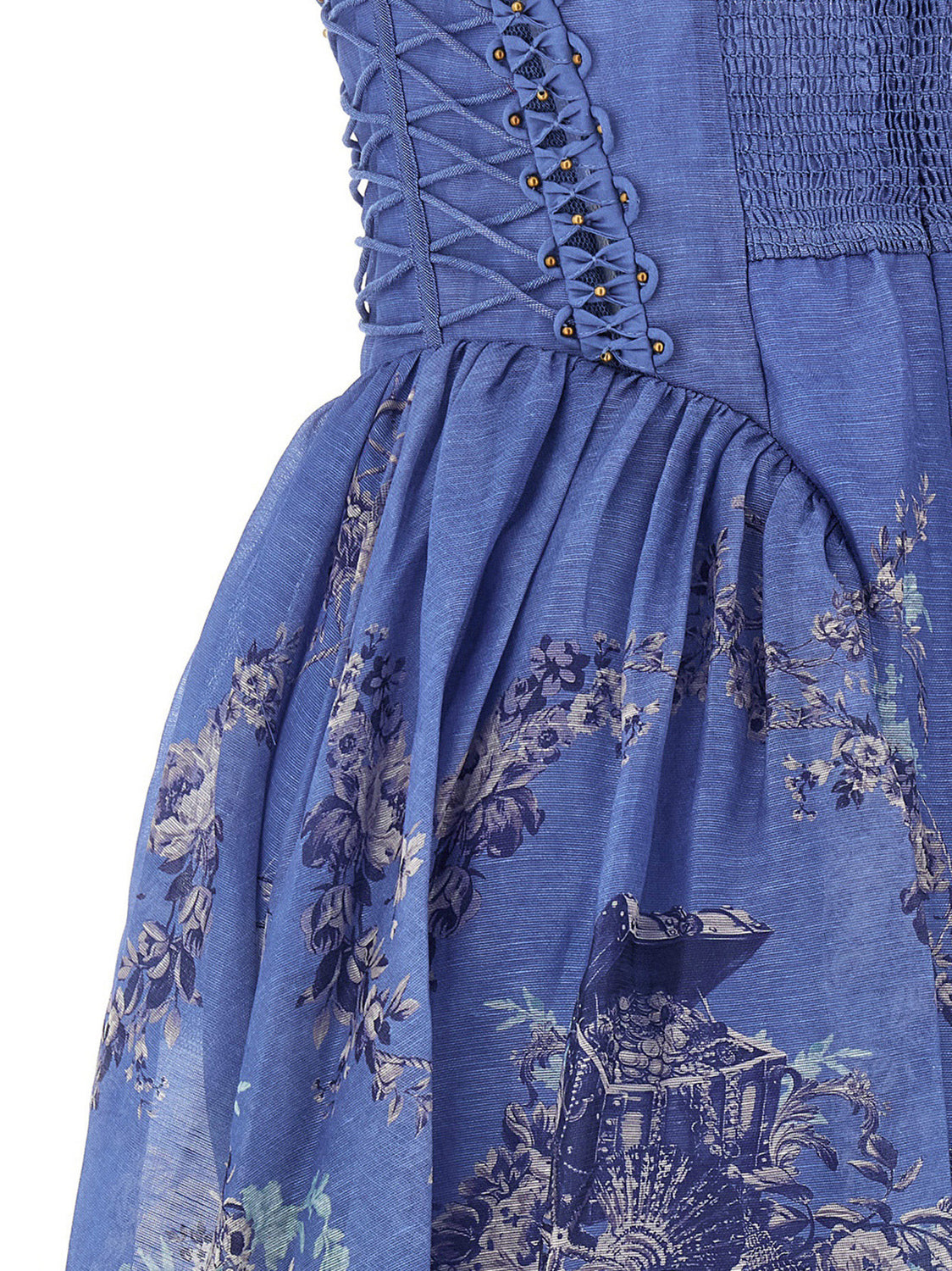 Blue Linen Long Dress