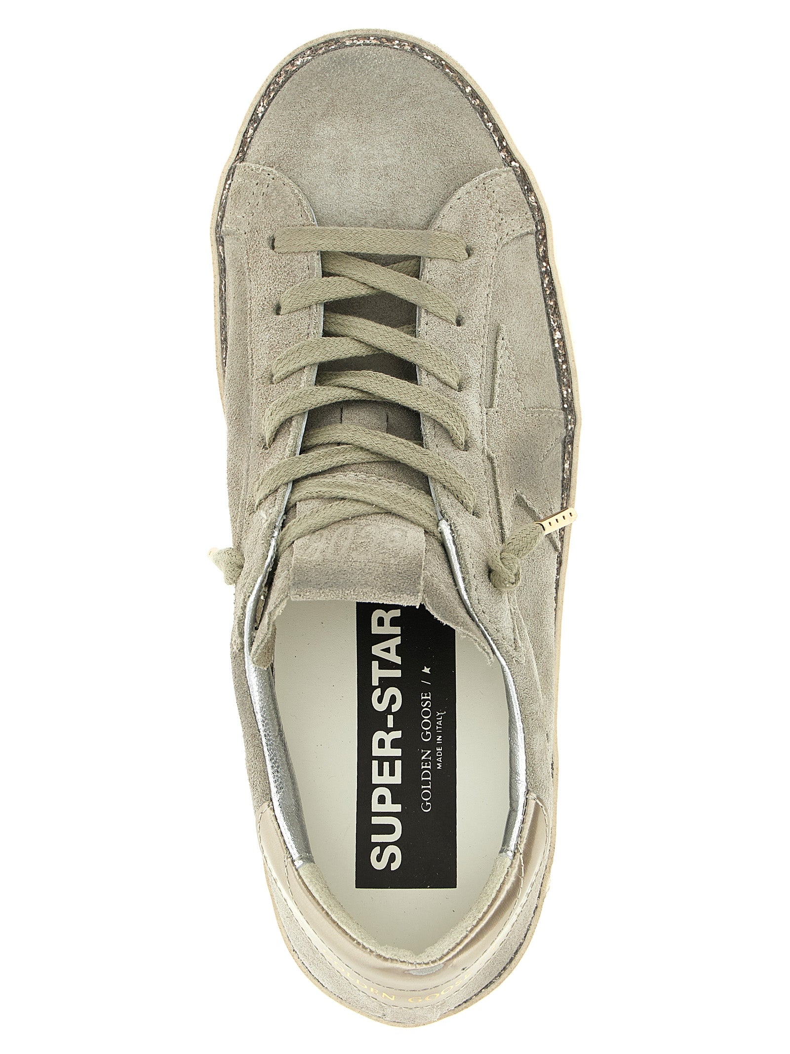 Gray Cowhide Low Top Sneakers