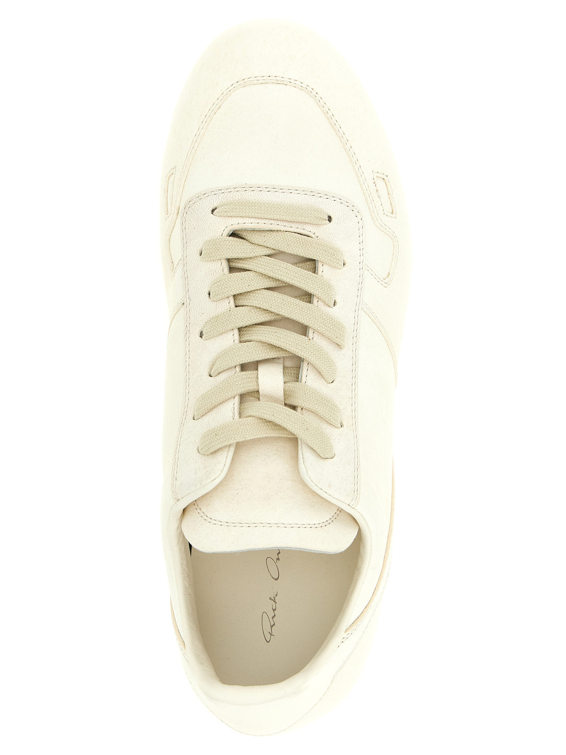 White Lamb Leather Low Top Sneakers