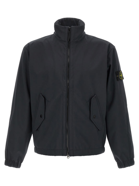 Blue Polyester Shell Jacket