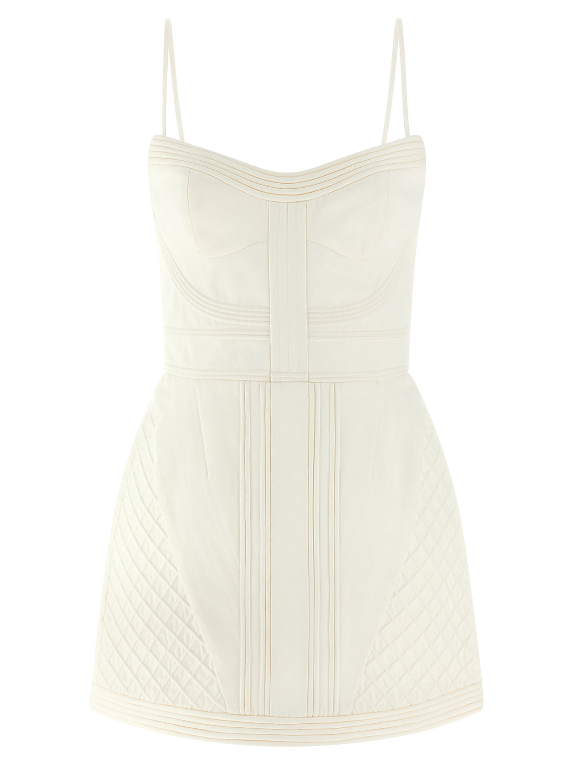 White Cotton Short Dress