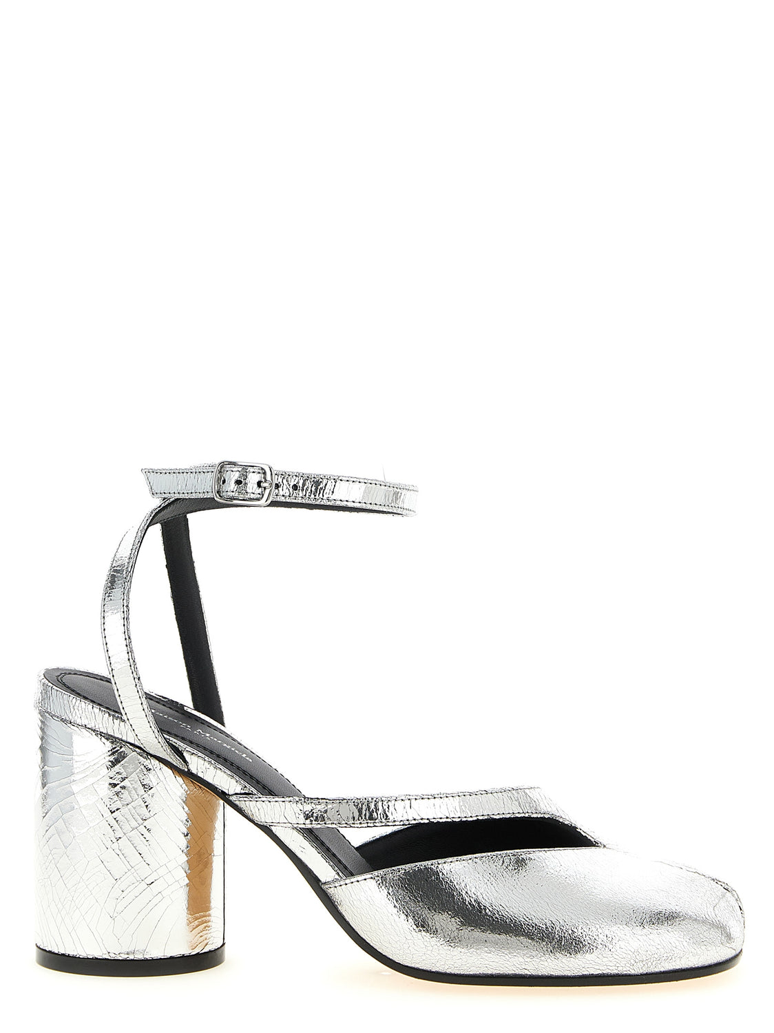Silver Calfskin High Heel Pumps