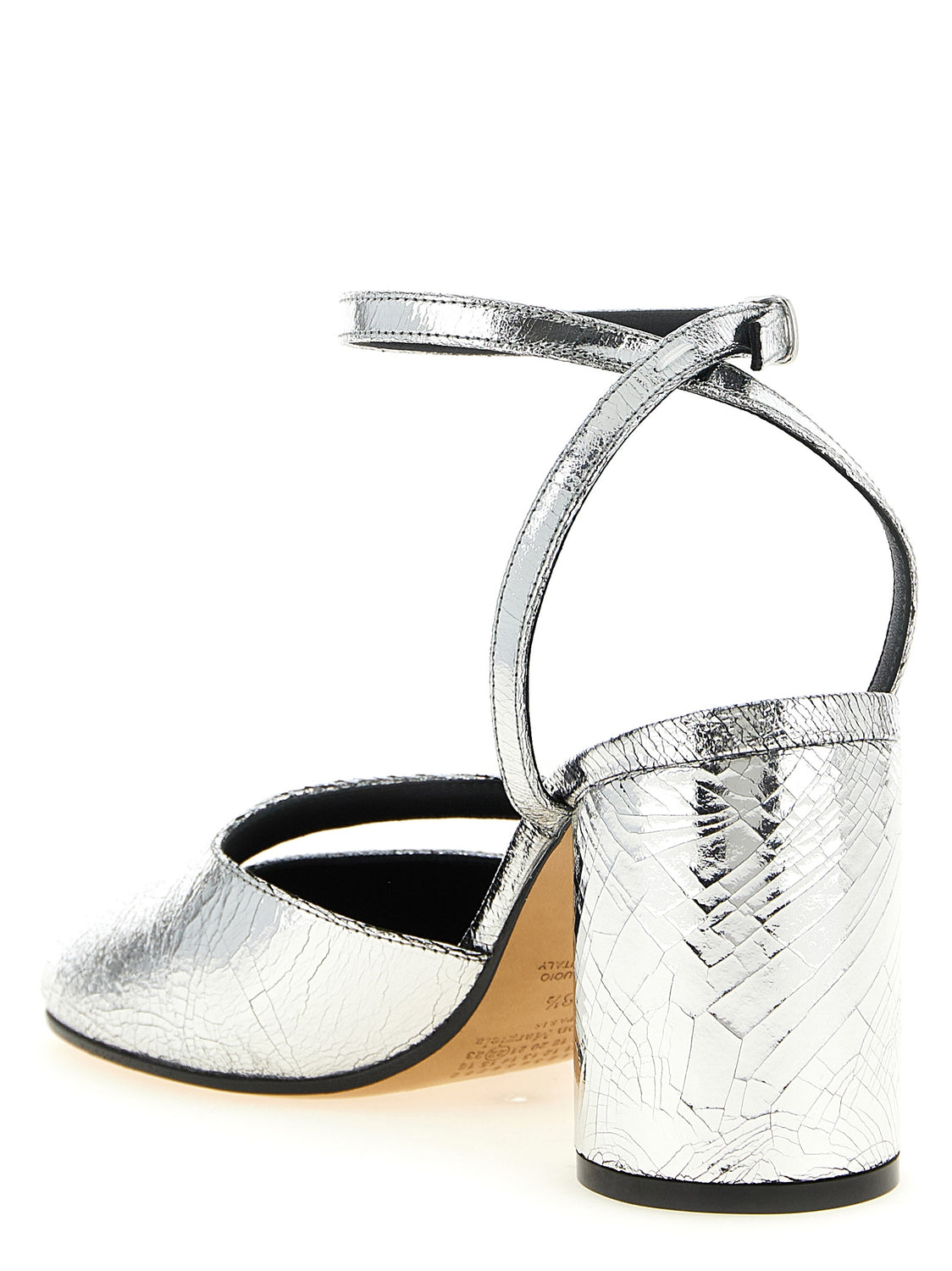 Silver Calfskin High Heel Pumps