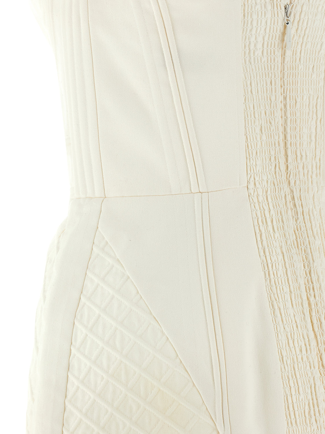 White Cotton Short Dress