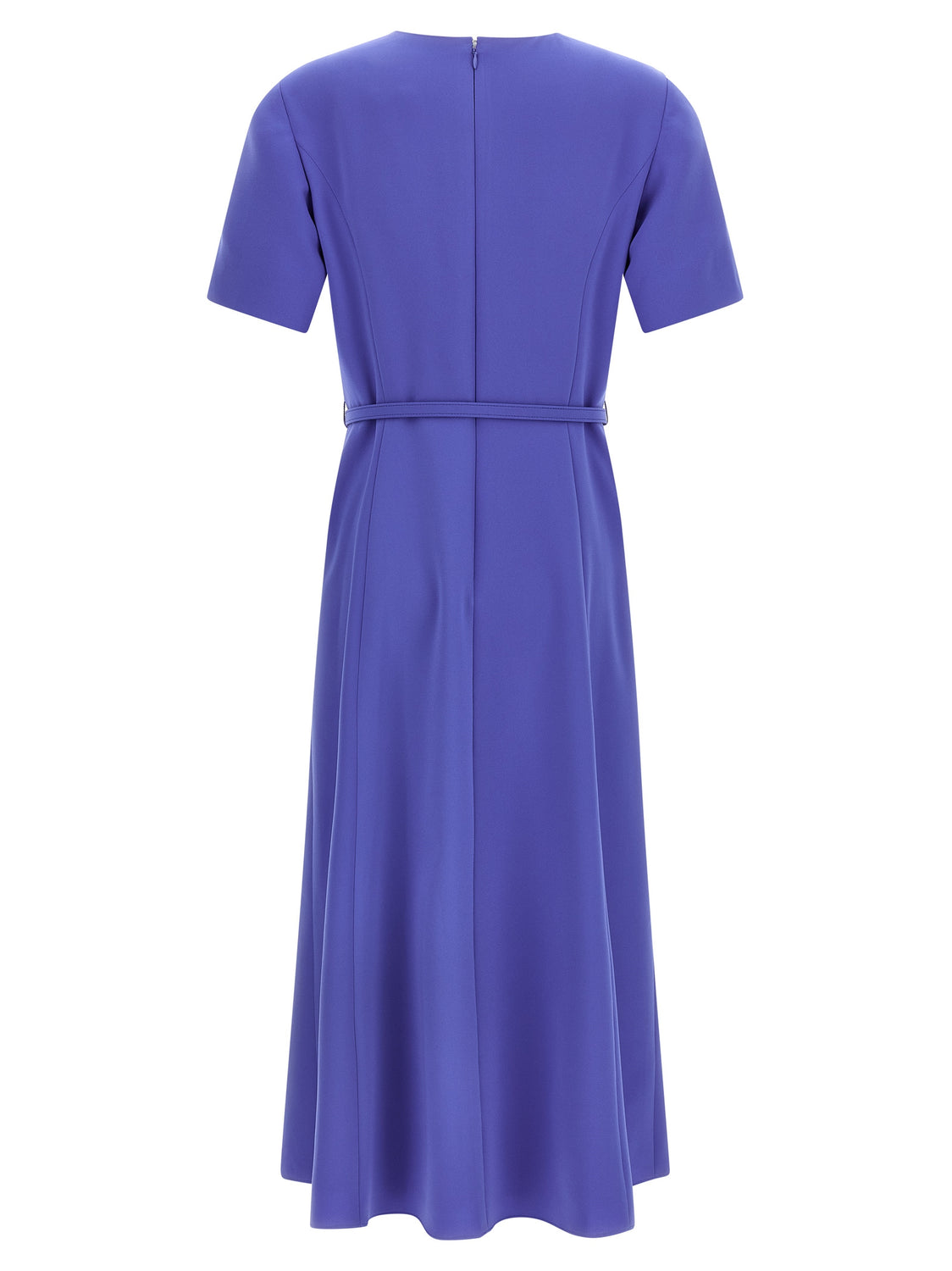 Blue Polyester Midi Dress