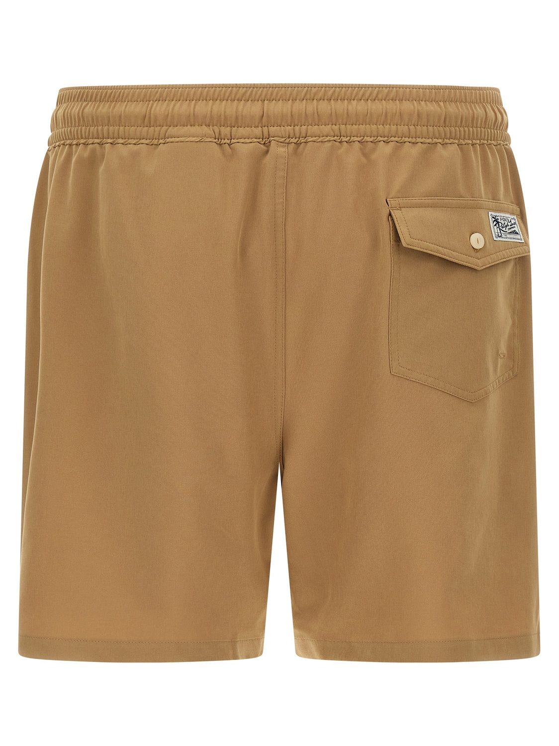Beige Polyester Shorts