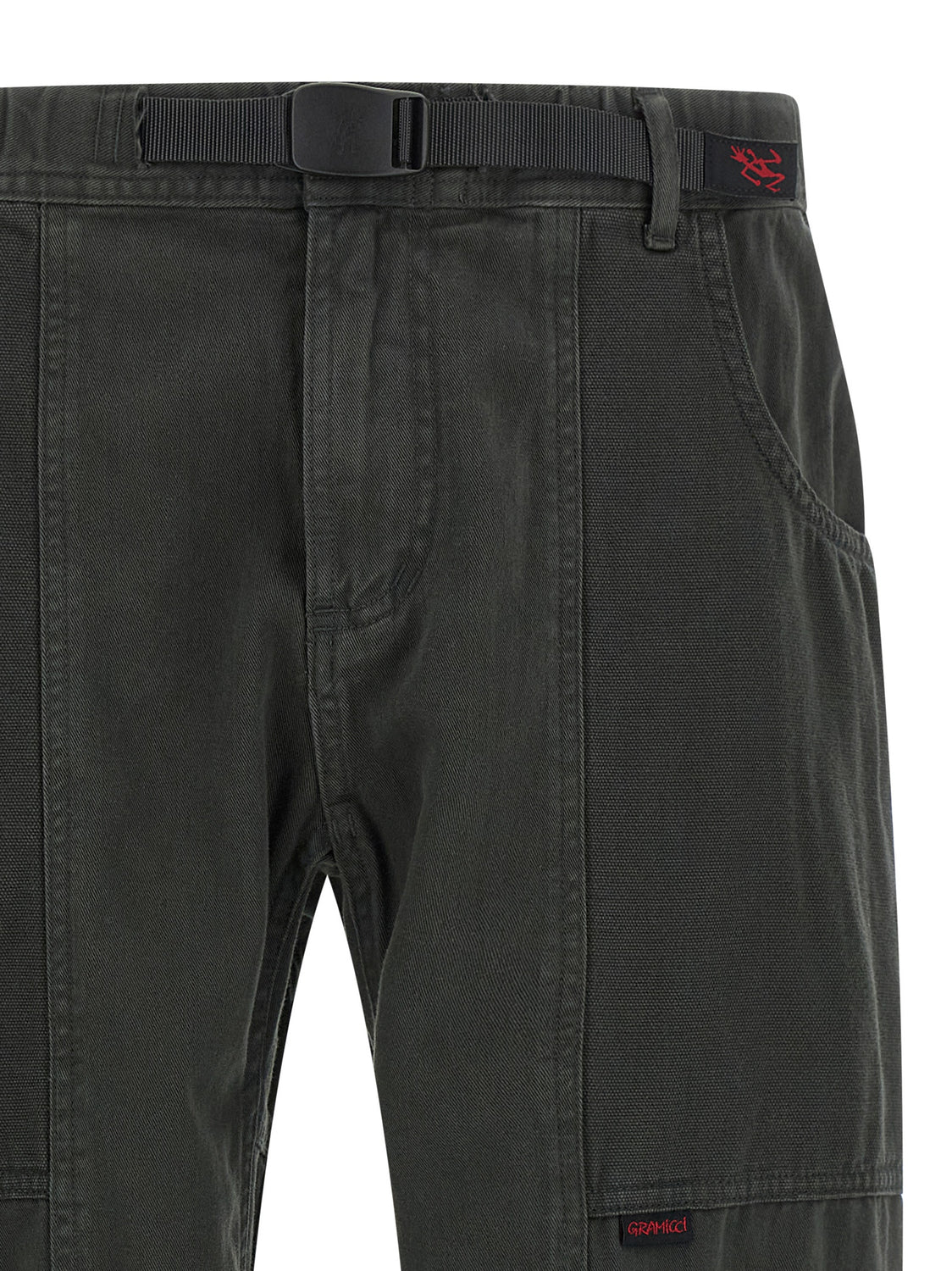 Gray Cotton Cargo Pants
