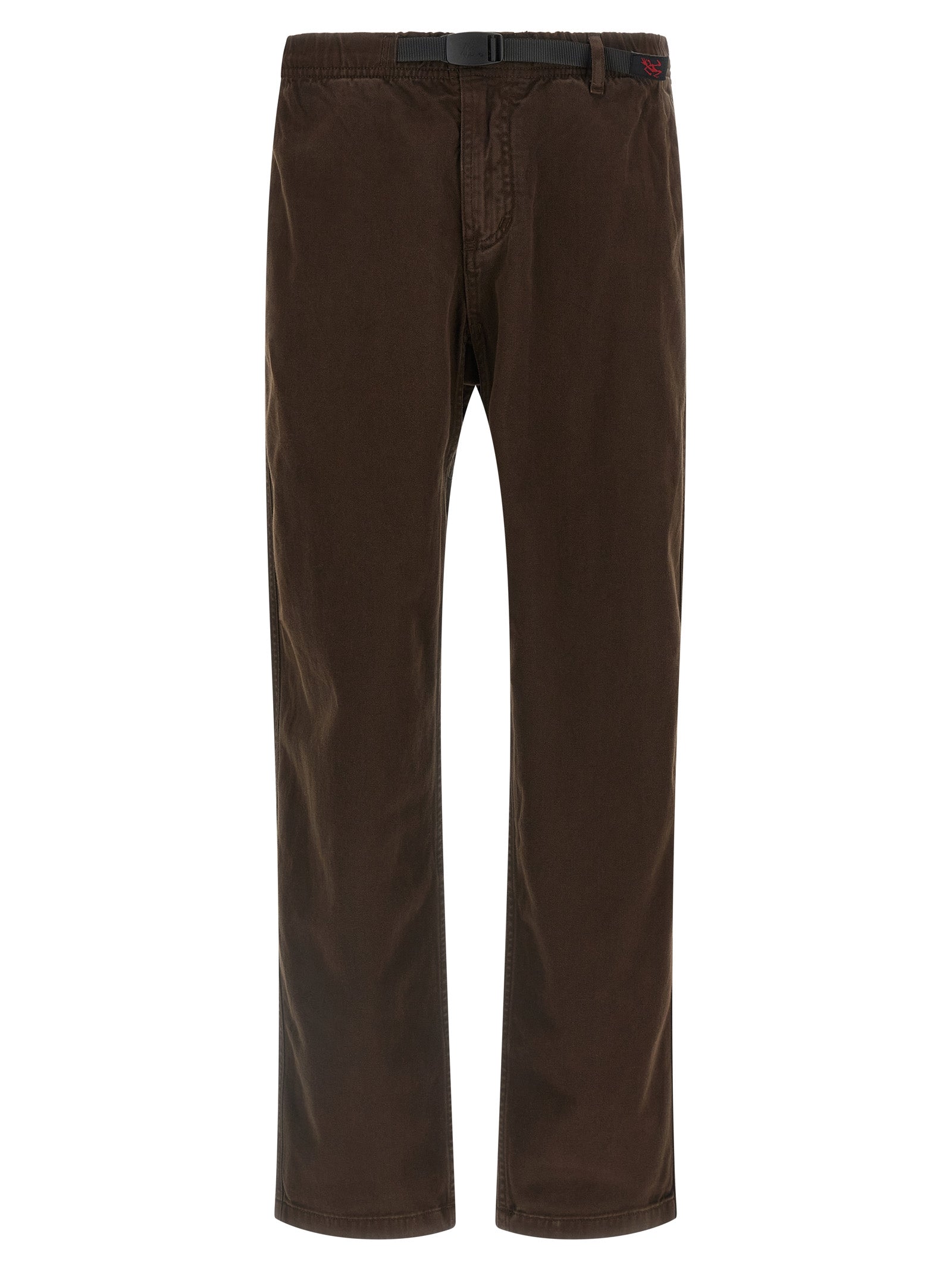 Brown Cotton Casual Pants
