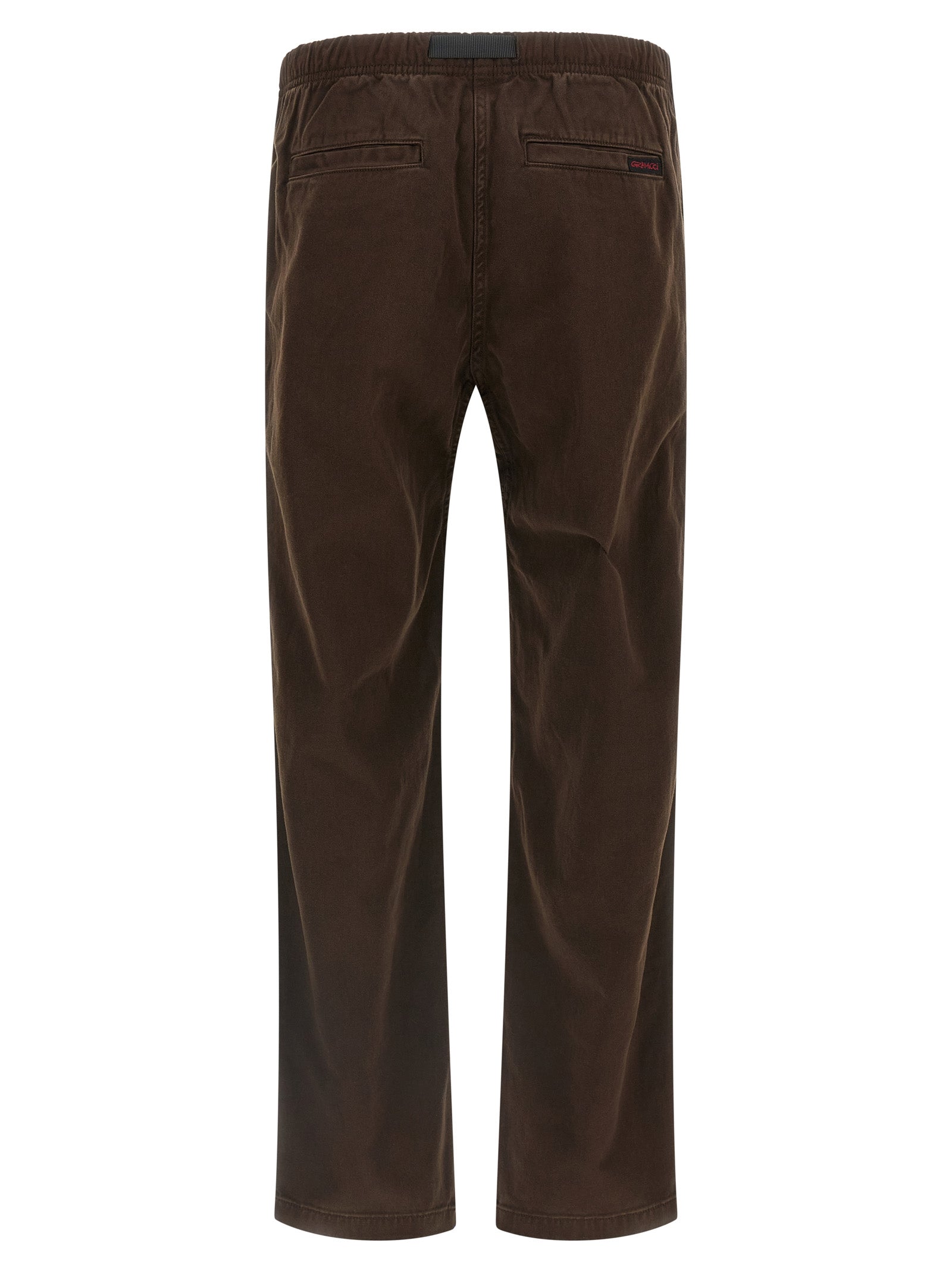 Brown Cotton Casual Pants