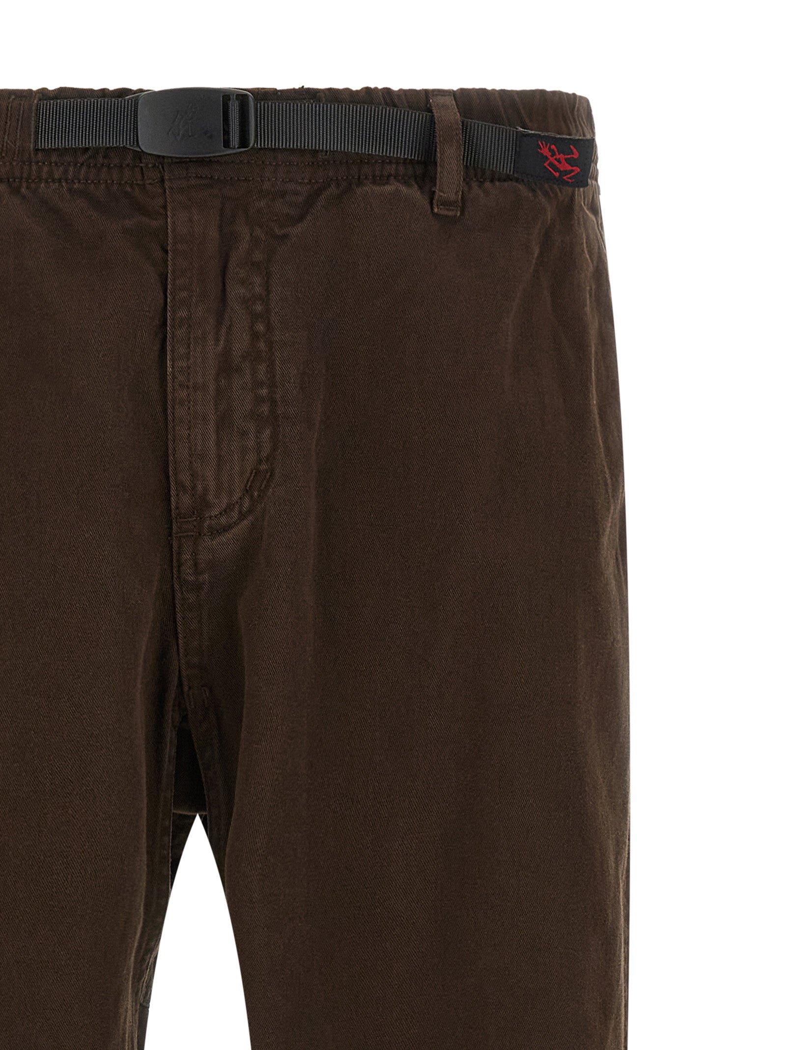 Brown Cotton Casual Pants