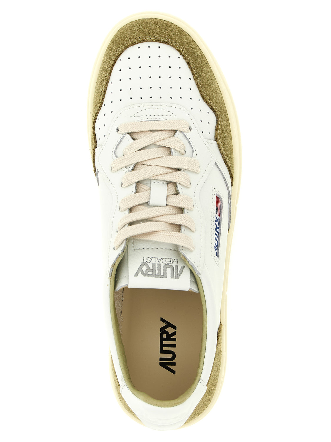 Bicolor Cowhide Low Top Sneakers