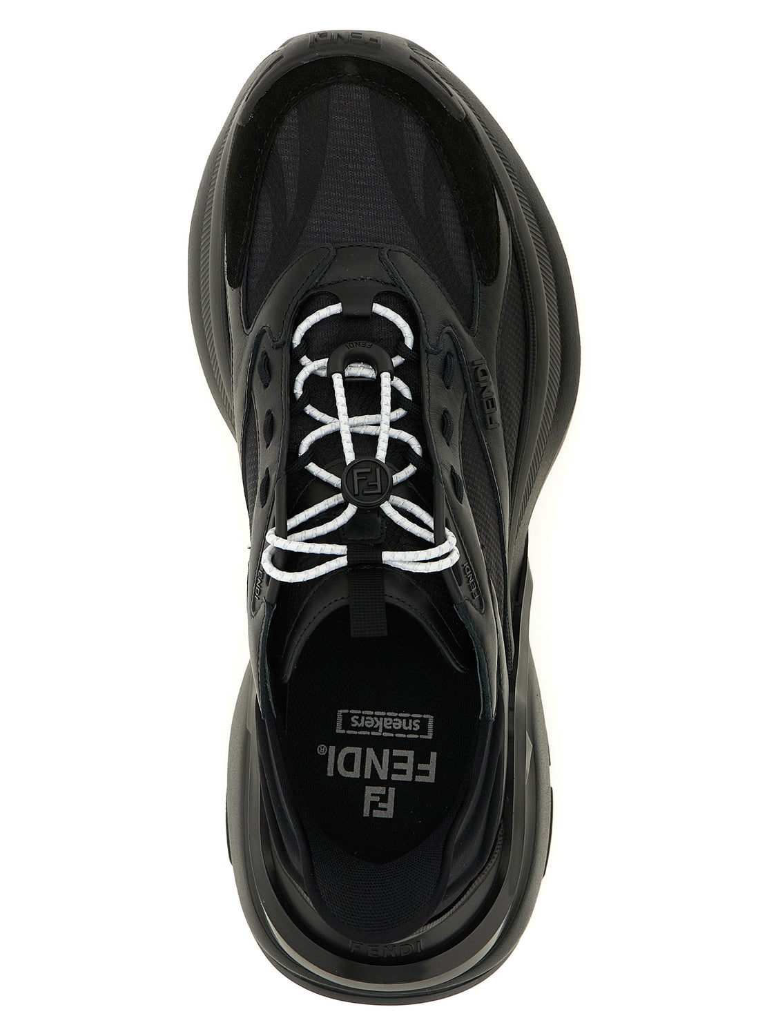 Black Calfskin Athletic Sneakers