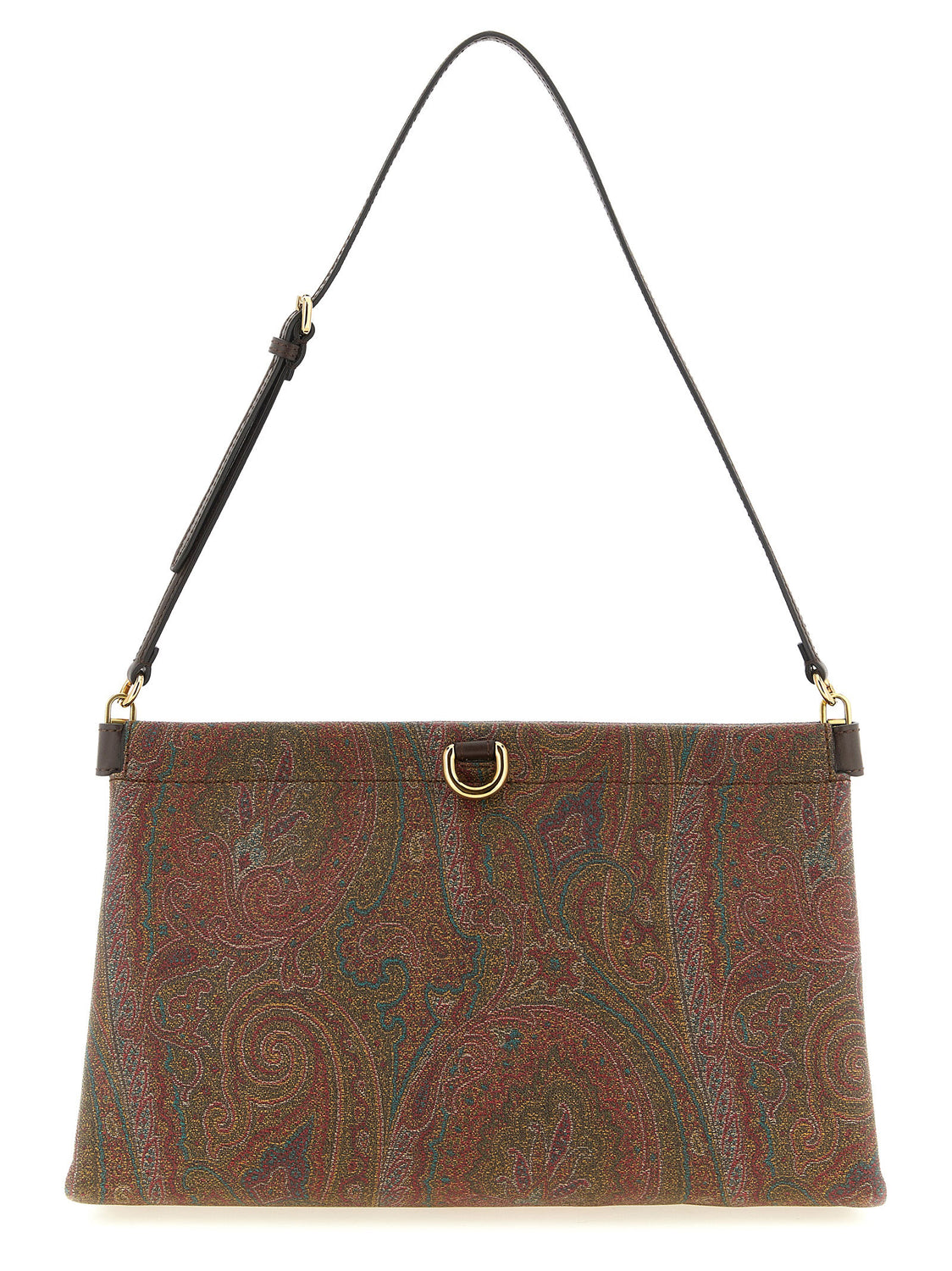 Brown Cotton Clutch Bag