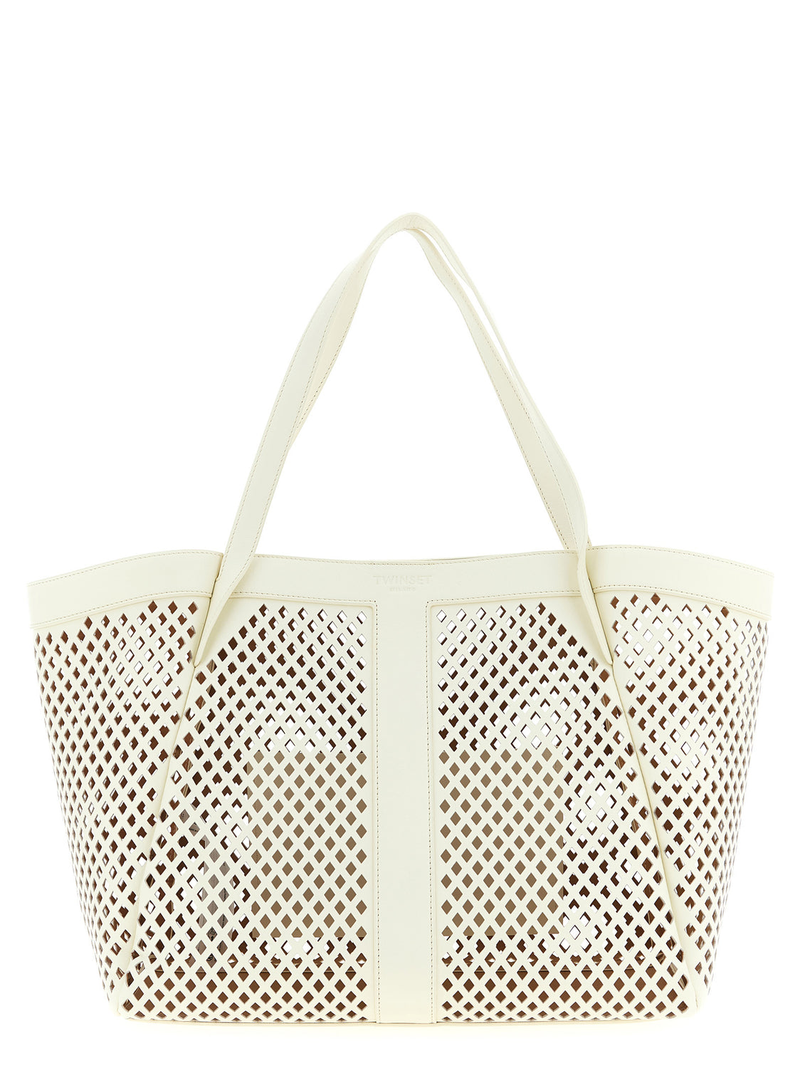 White Leather Tote Bag
