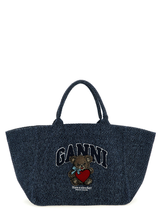 Blue Organic Cotton Tote Bag