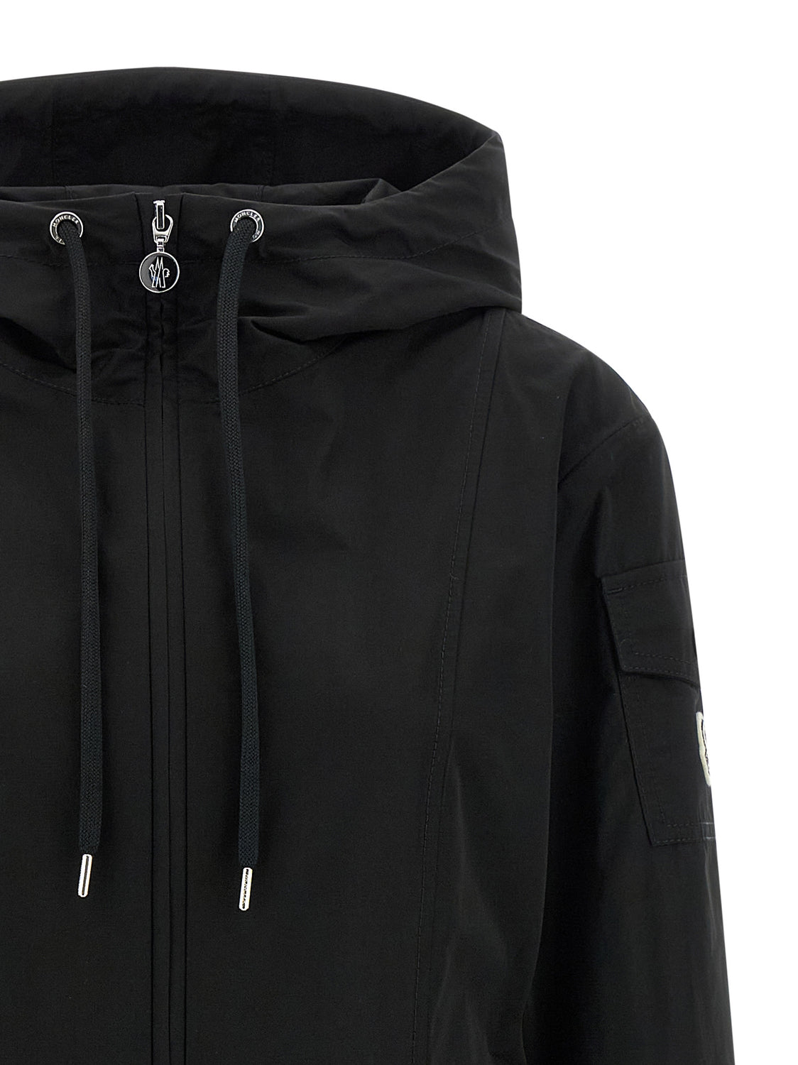 Black Polyester Parka