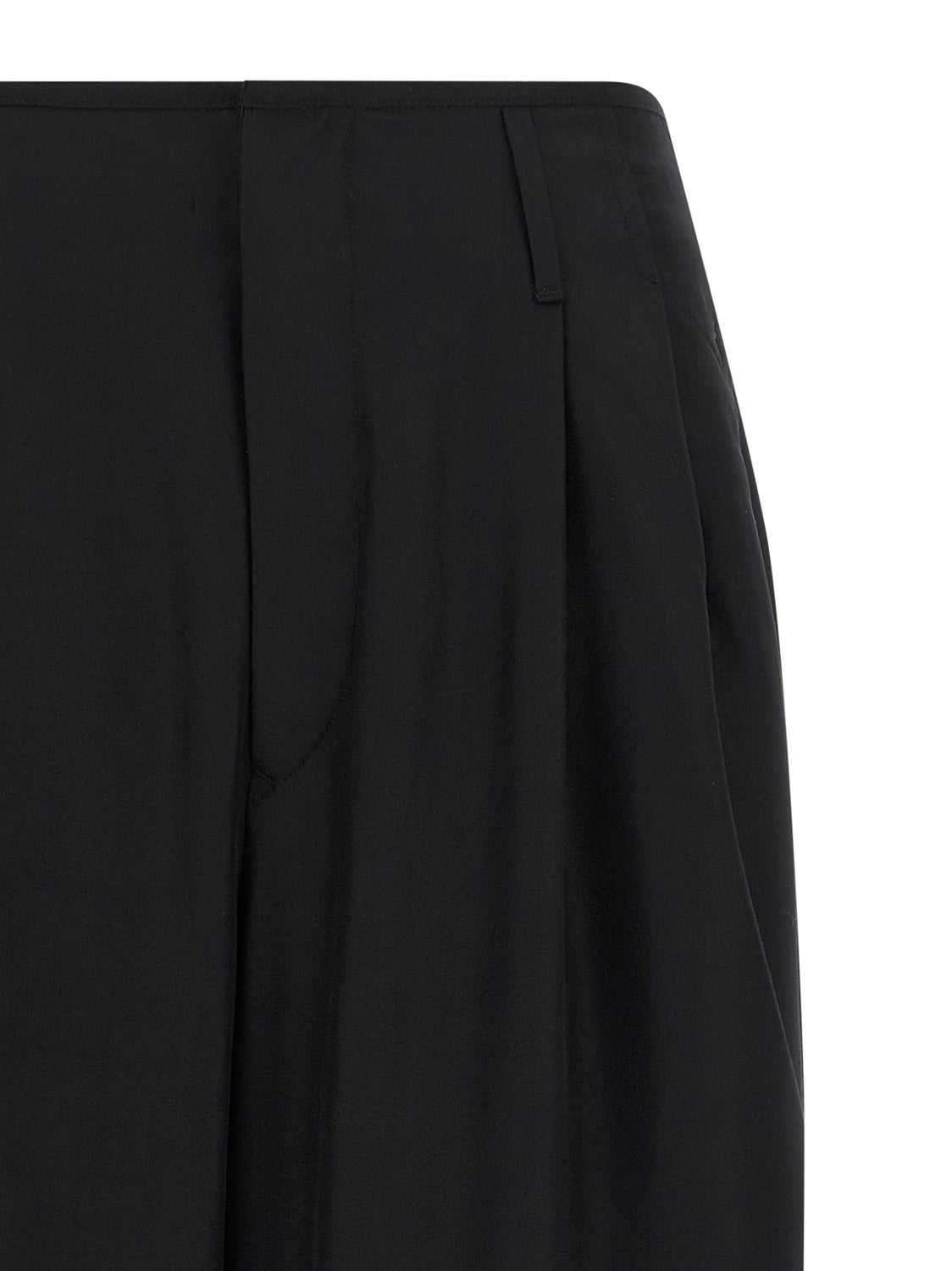 Black Viscose Casual Pants