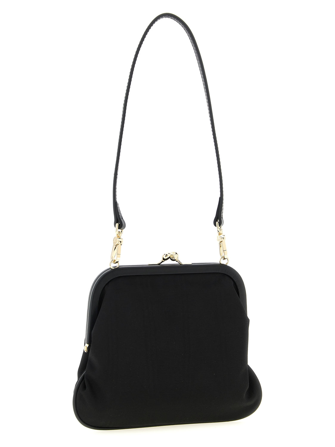 Black Viscose Clutch Bag