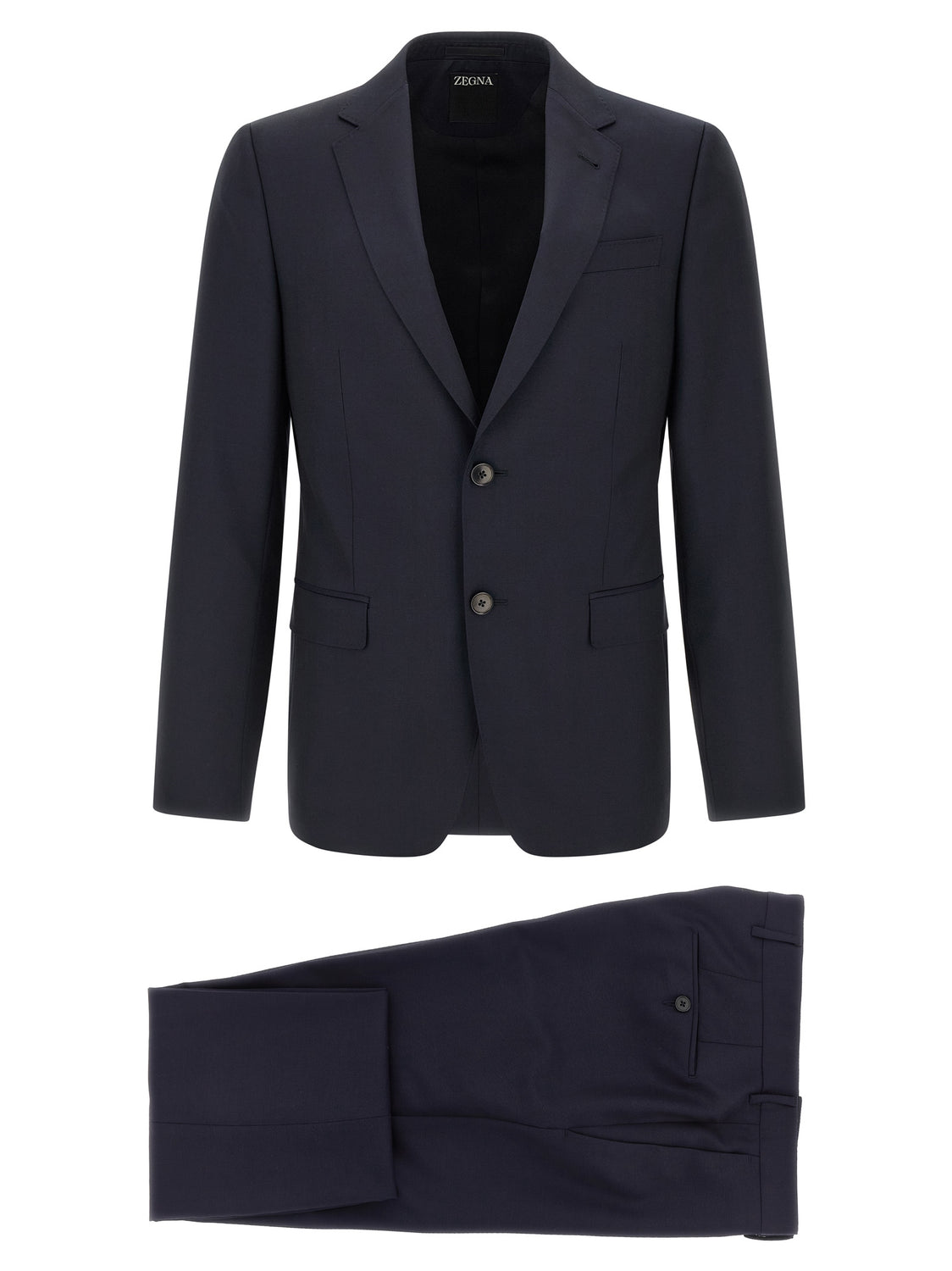 Blue Wool Two-Piece Suit