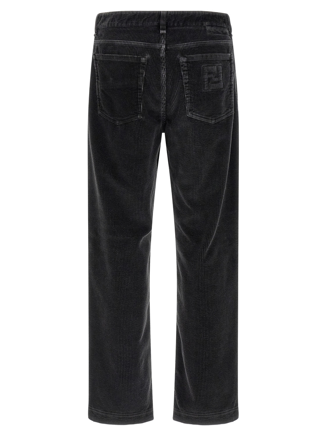 Gray Cotton Casual Pants