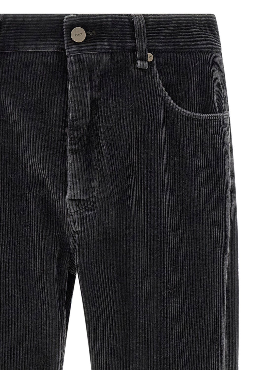 Gray Cotton Casual Pants