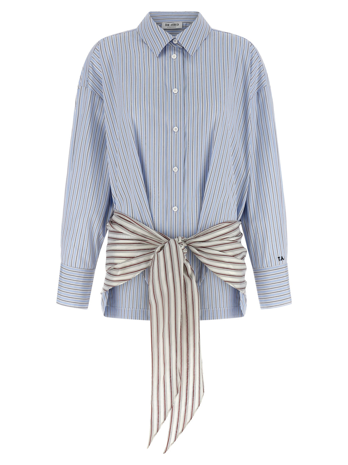 Blue Cotton Short Dress