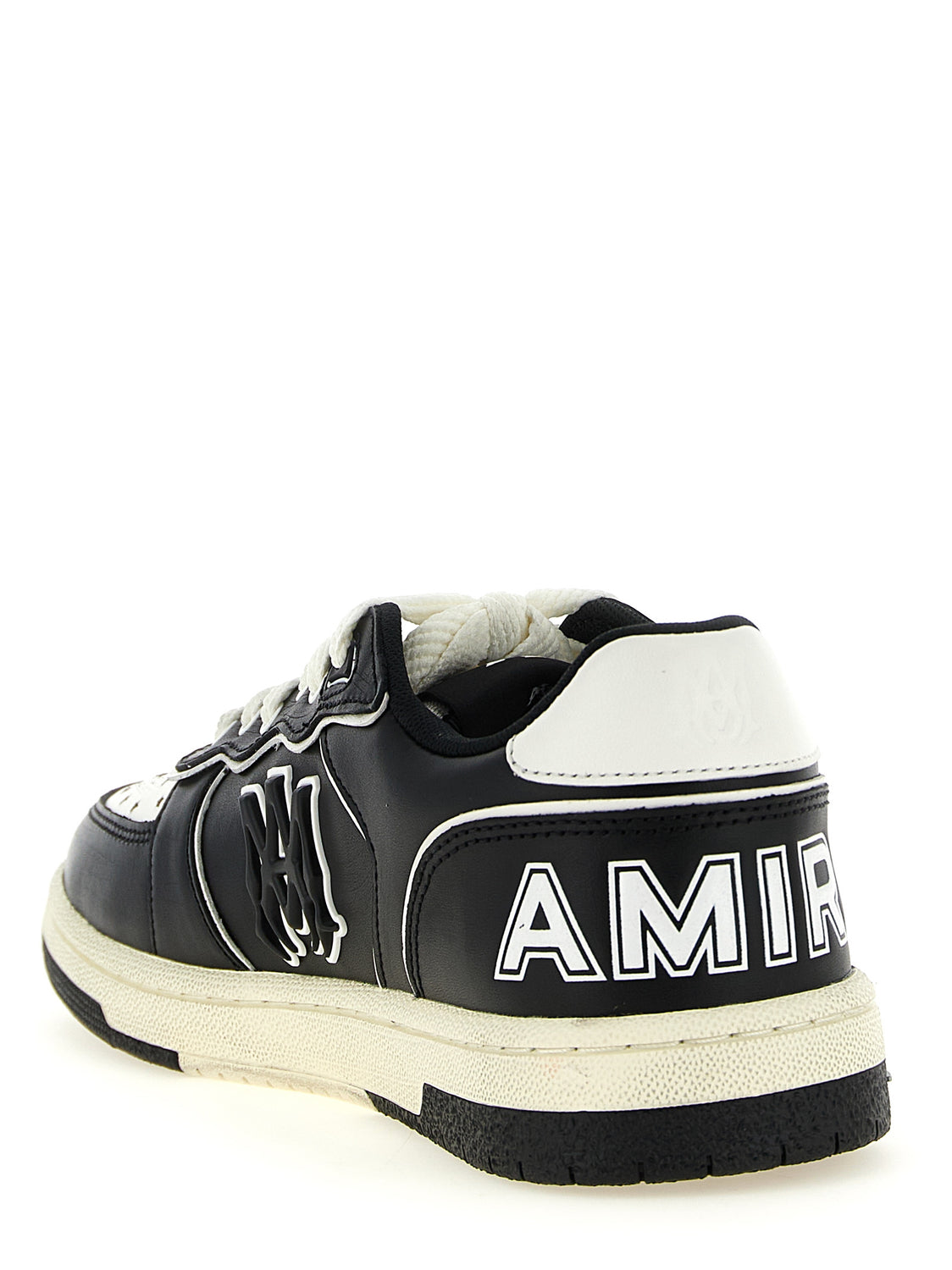 Bicolor Bovine Leather Low Top Sneakers